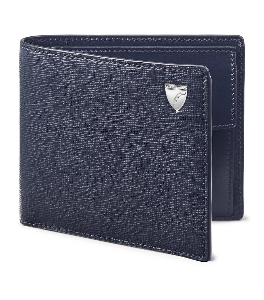 Leather Bifold Coin Wallet NAVY Image 1