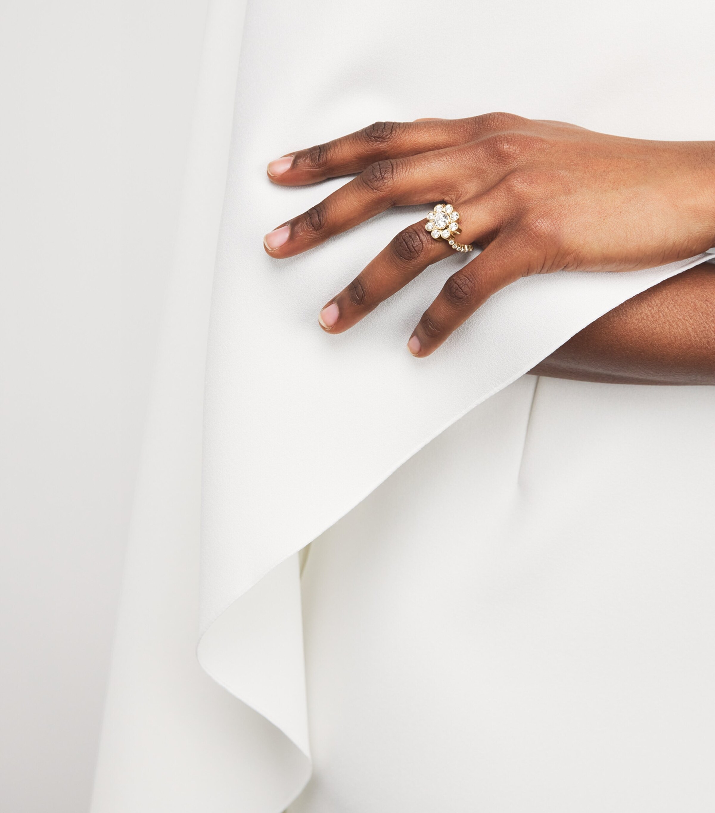 Sophie Bille Brahe Yellow Gold and Diamond Fleur Royale Ring Yellow Gold Image 2
