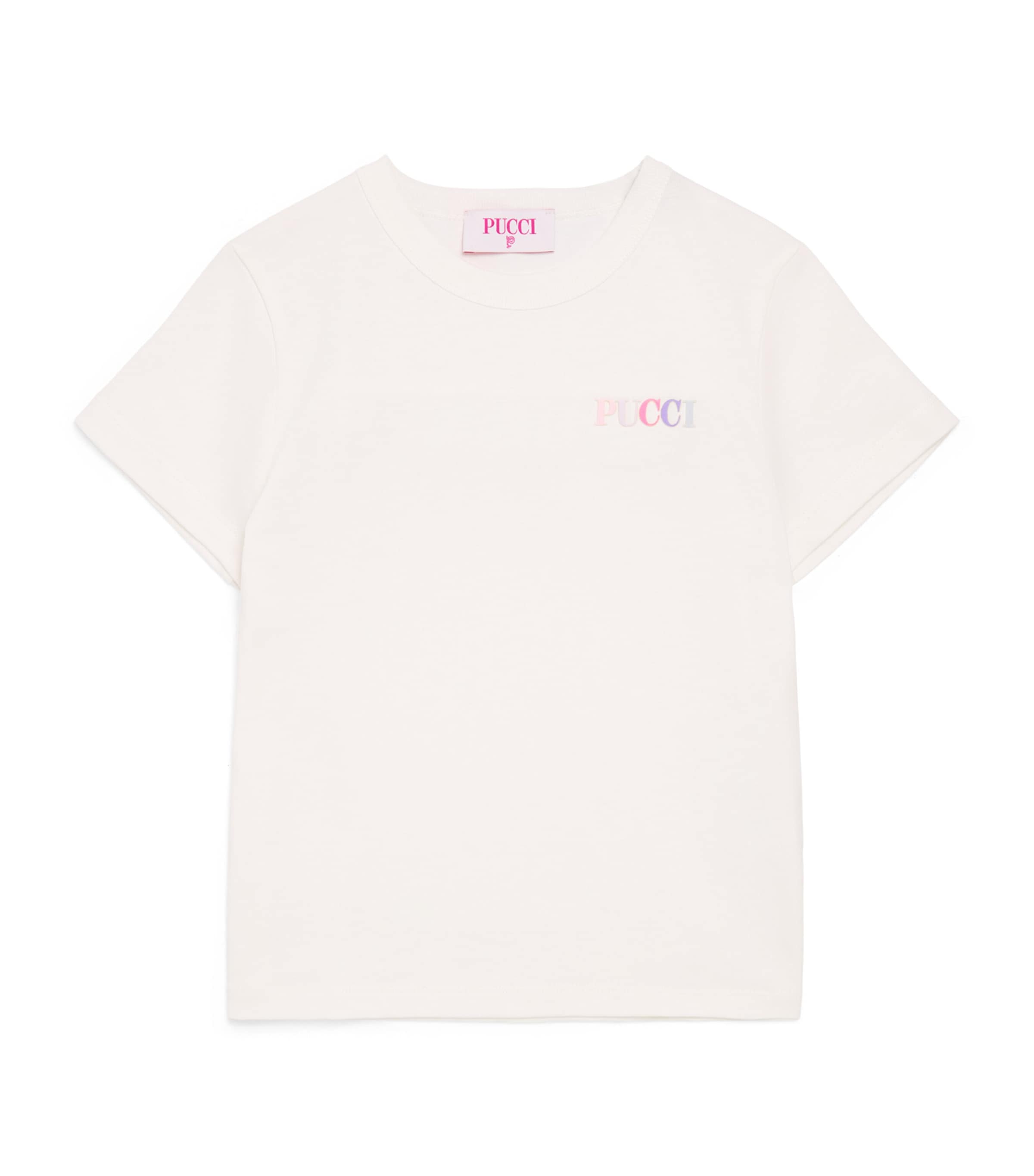 PUCCI Junior Cotton Logo T-Shirt Image 1