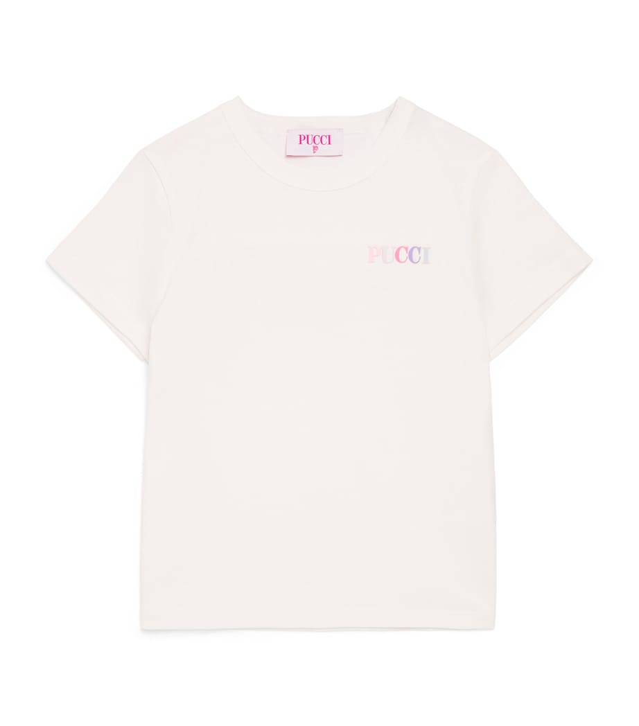 PUCCI Junior Cotton Logo T-Shirt Image 1