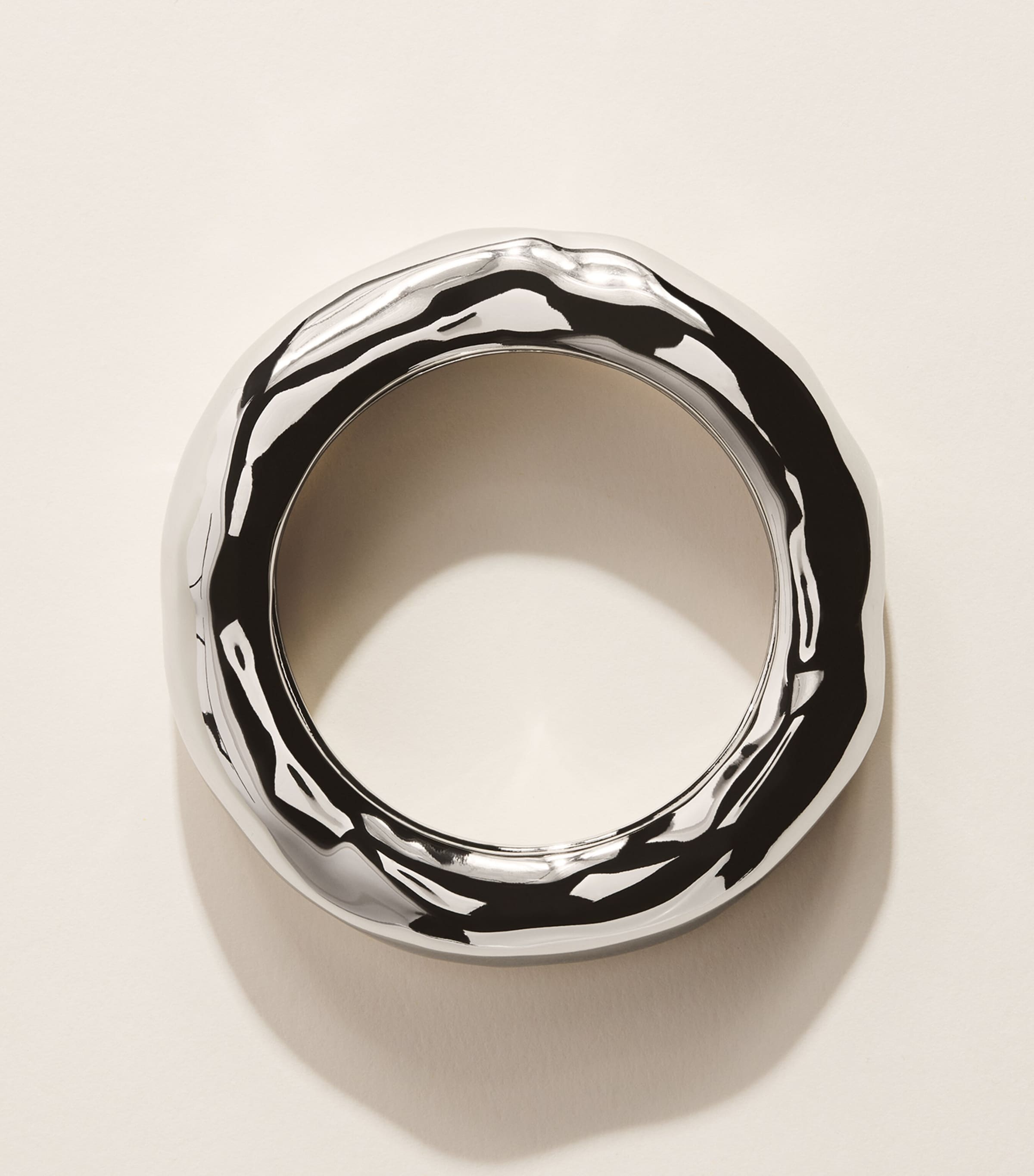Alexis Bittar Large Molten Wide Bangle No Stone Silver Image 3