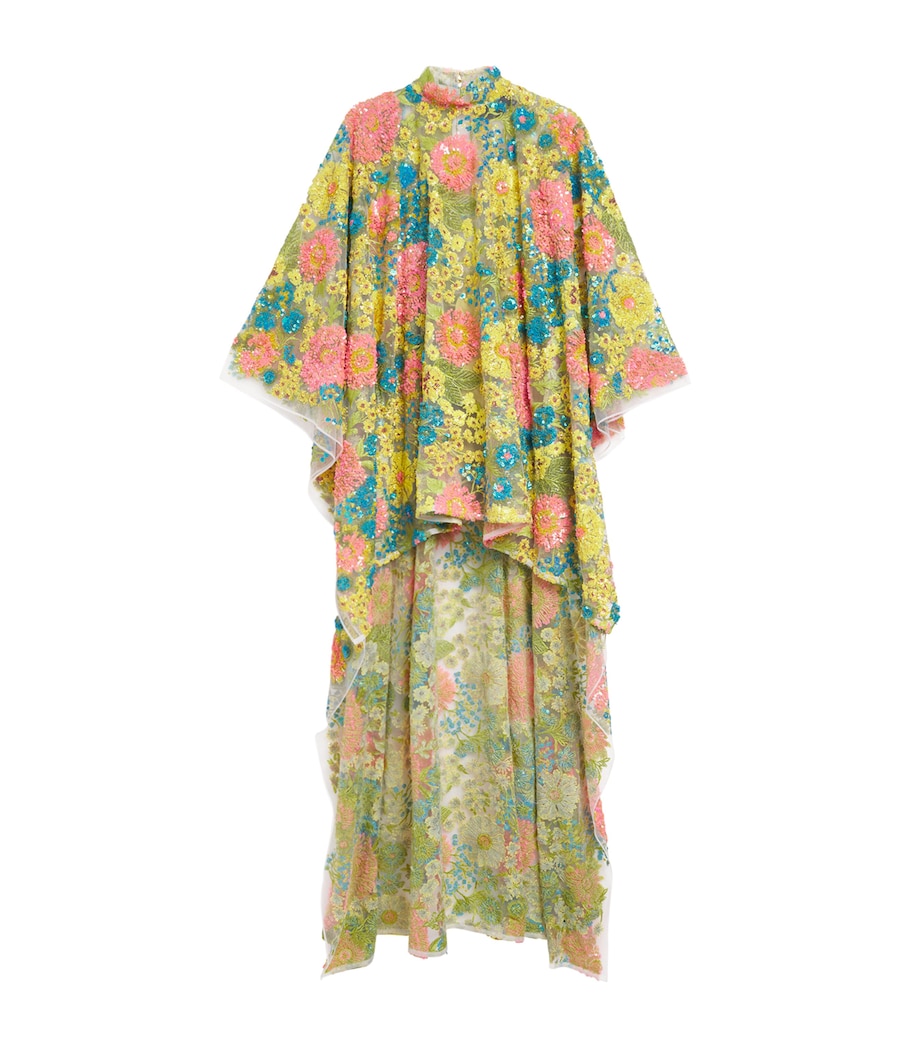 Taller Marmo Womens Sequin Graham Kaftan Mini Dress Image 1