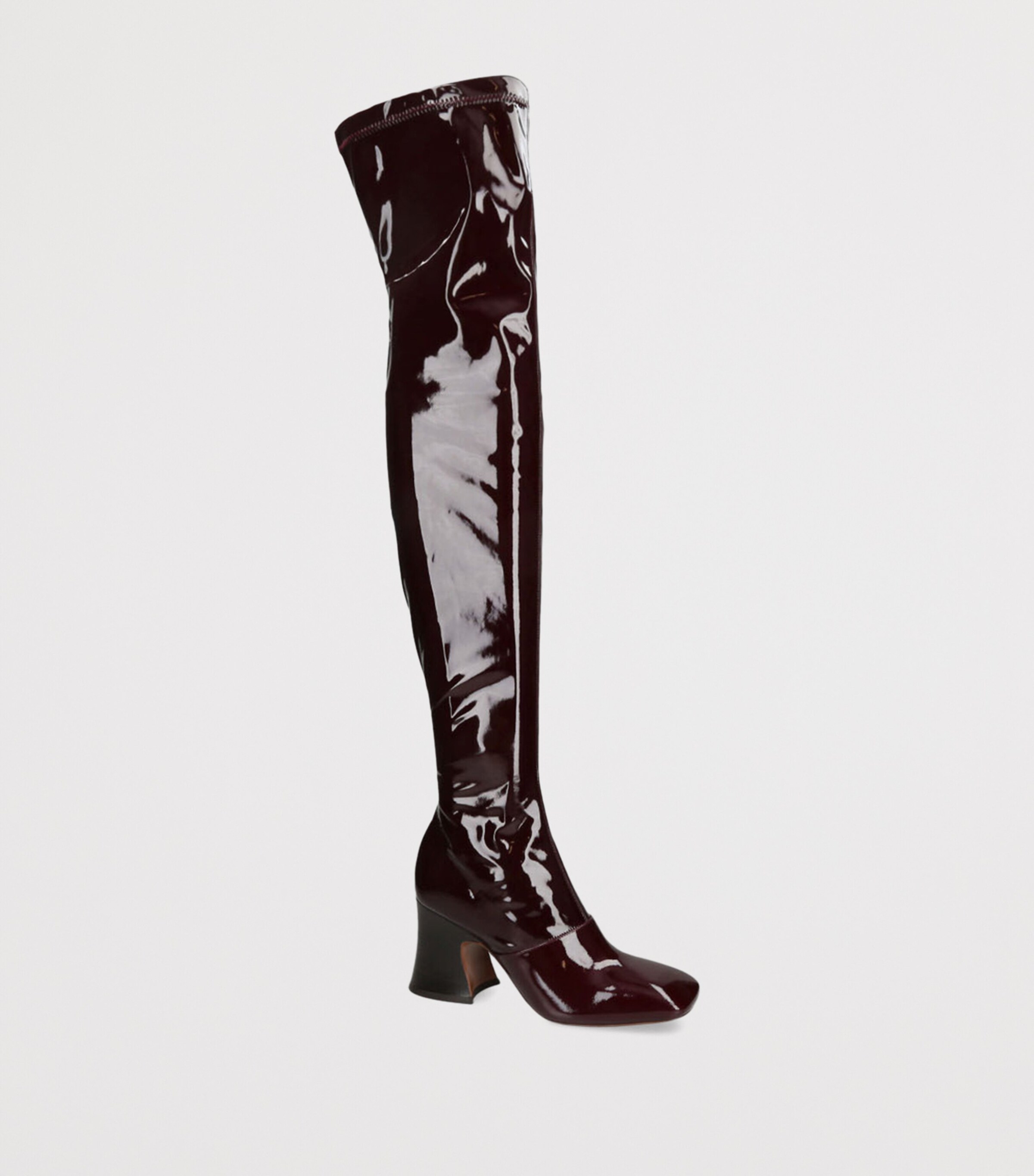 Leather Janis Over-The-Knee Boots 85 RED Image 3