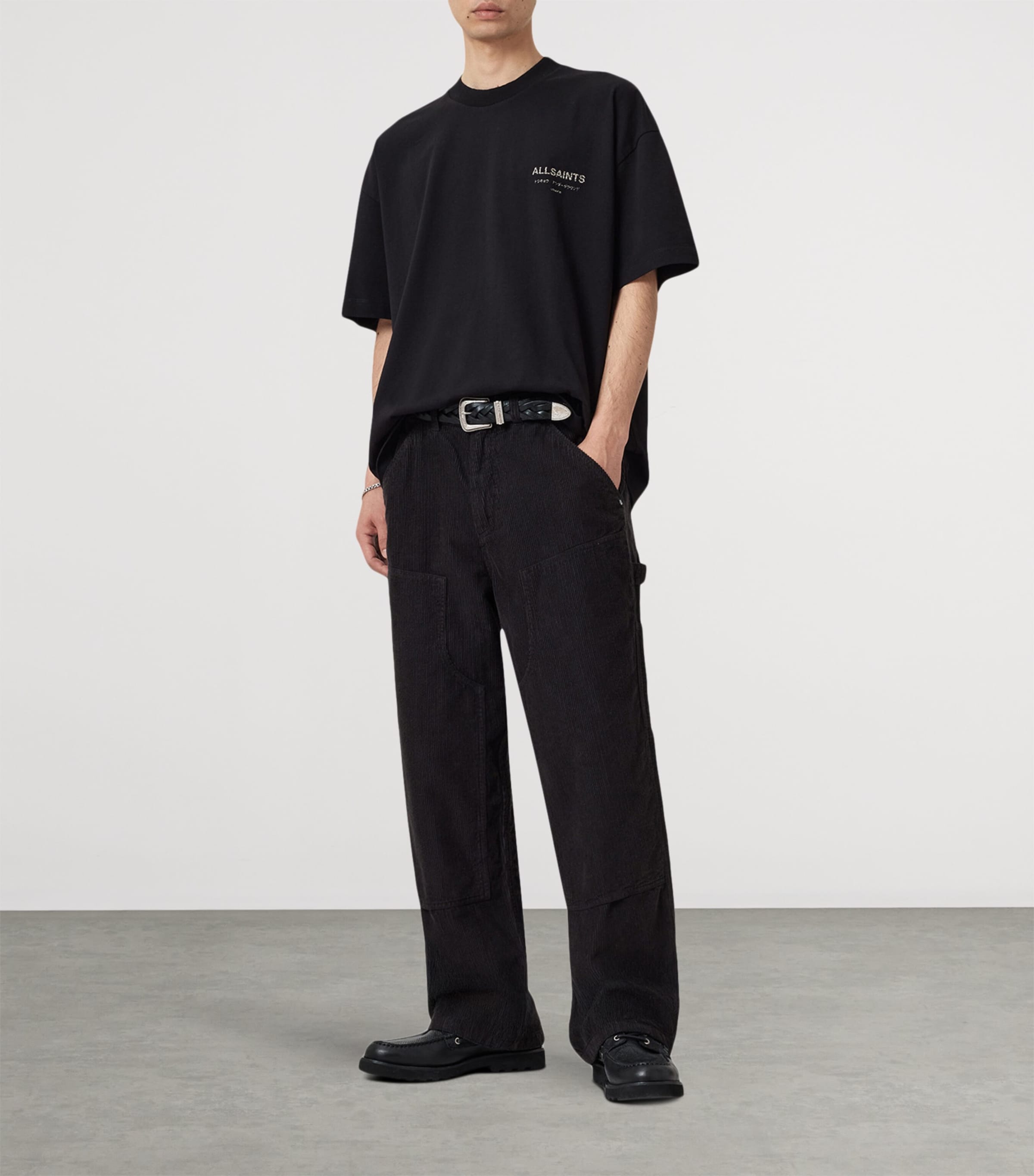 Organic Cotton Underground T-Shirt JET BLACK/LEOPARD Image 3