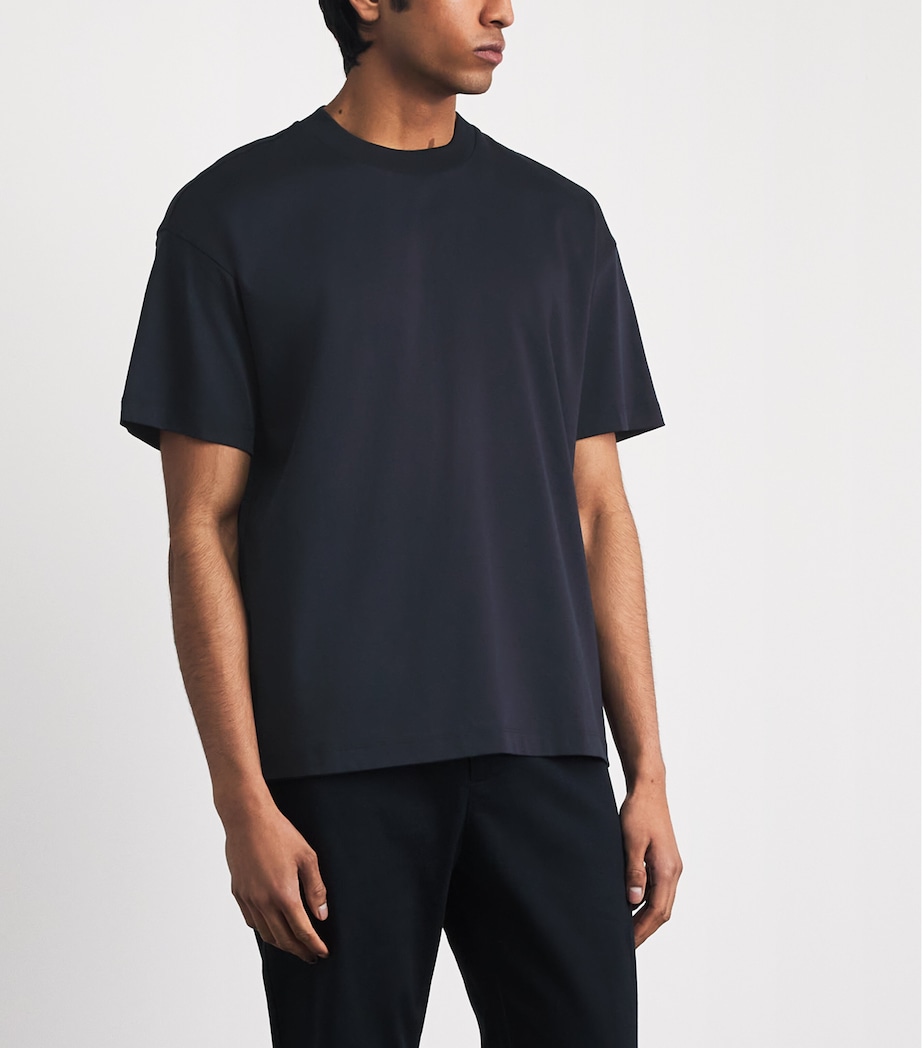 NN.07 Mens Organic Cotton Lionel T-Shirt Navy Blue Image 4