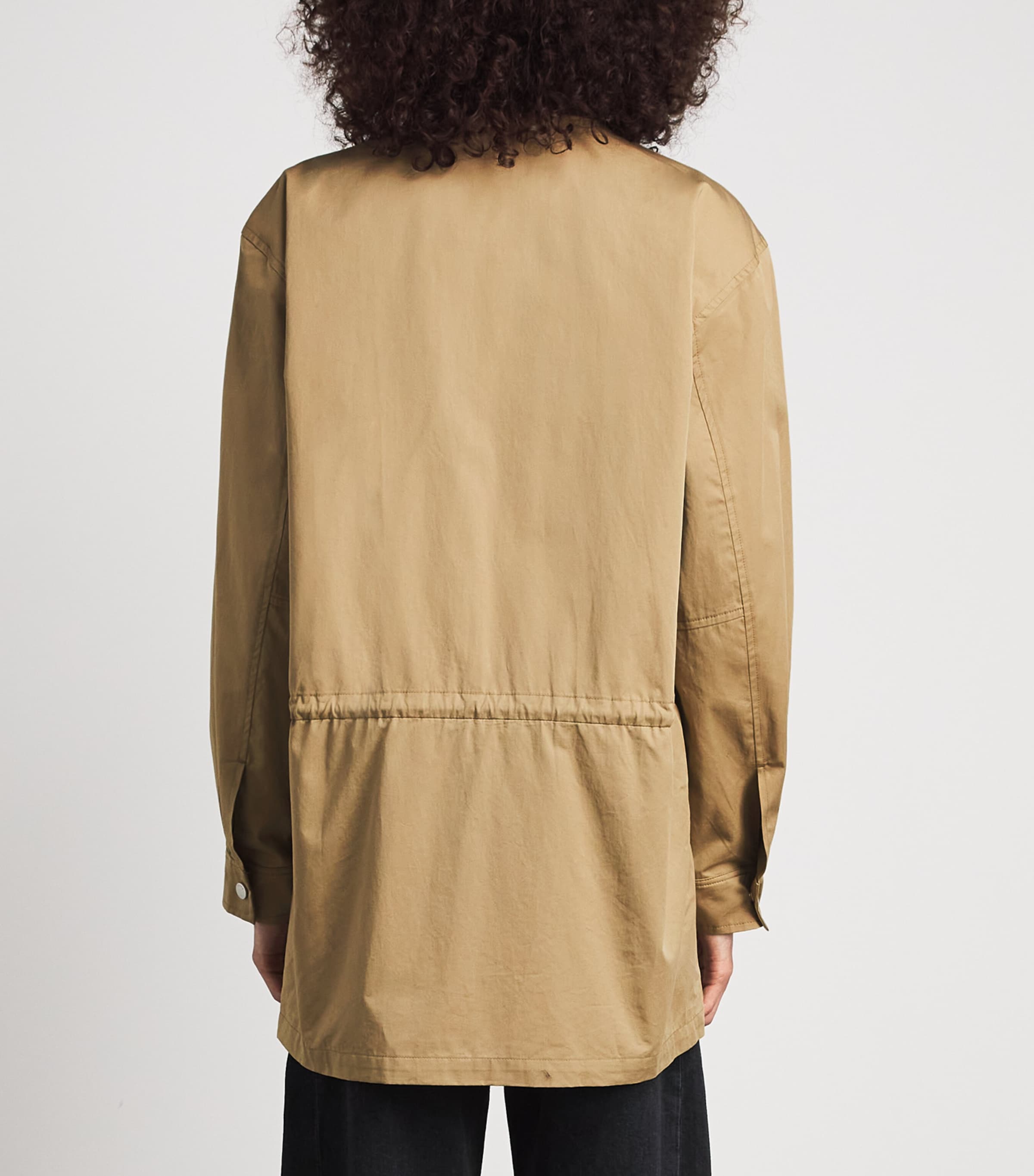 FRAME Womens Cotton Twill The Safari Jacket Khaki Image 5