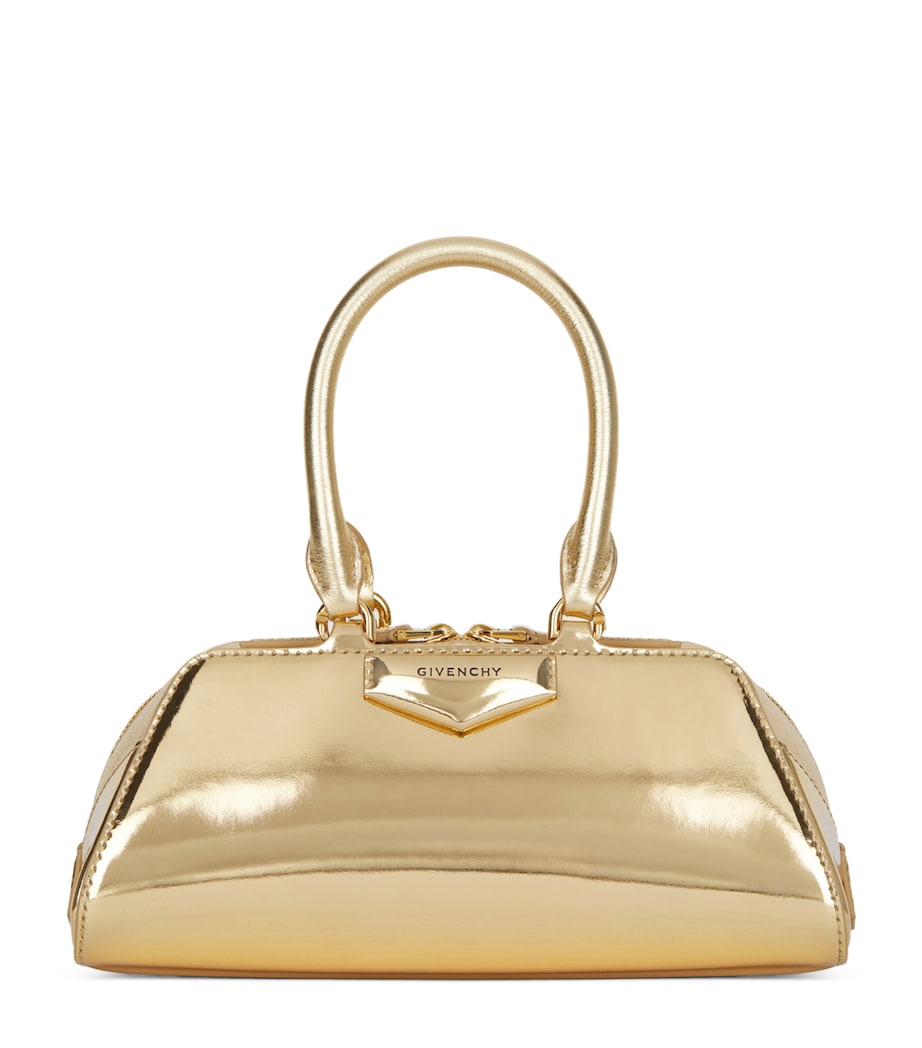 Mini Leather Antigona East West Top-Handle Bag GOLDEN Image 1