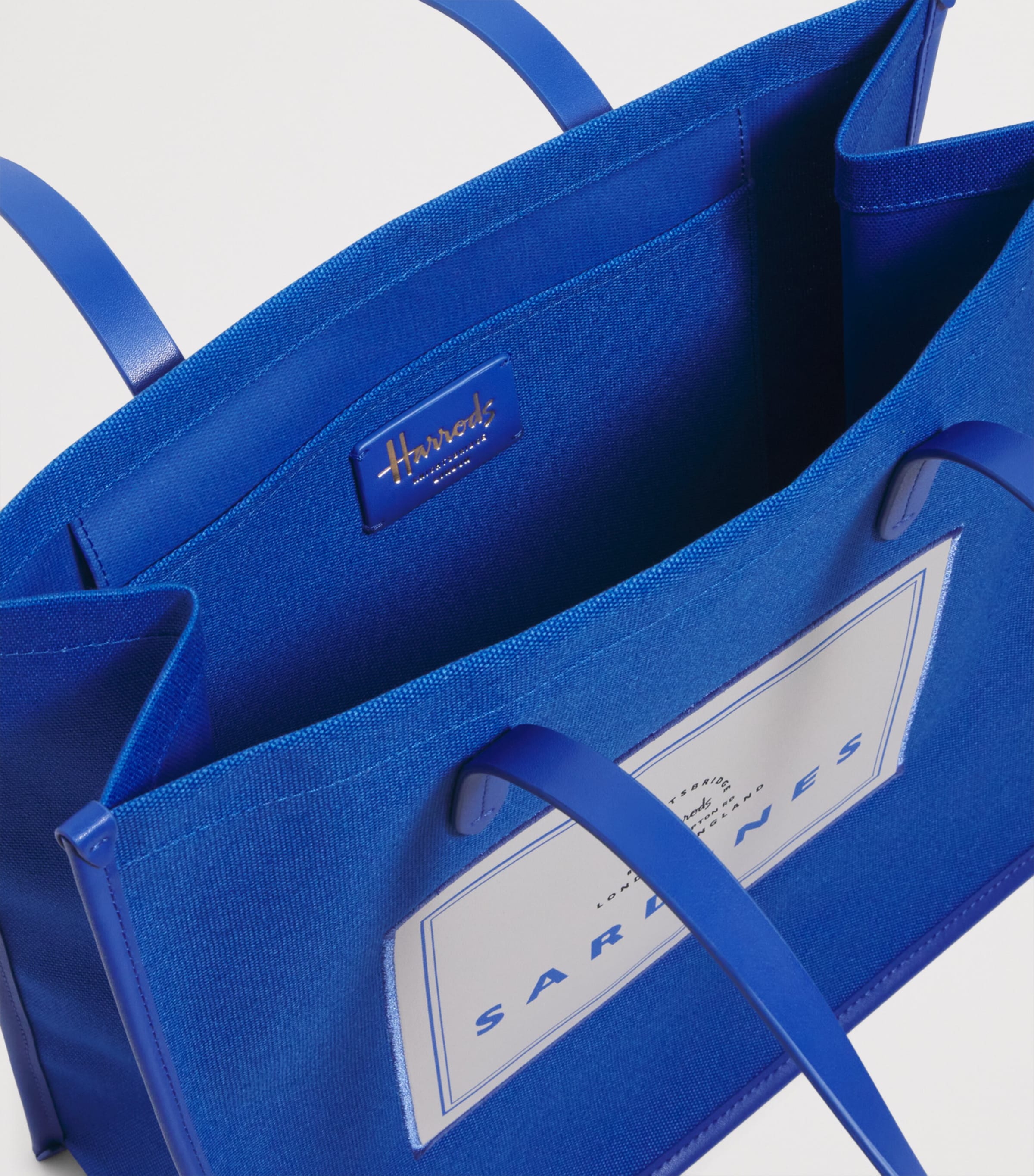 Cotton Sardines Condiments Shopper Bag BLUE Image 3