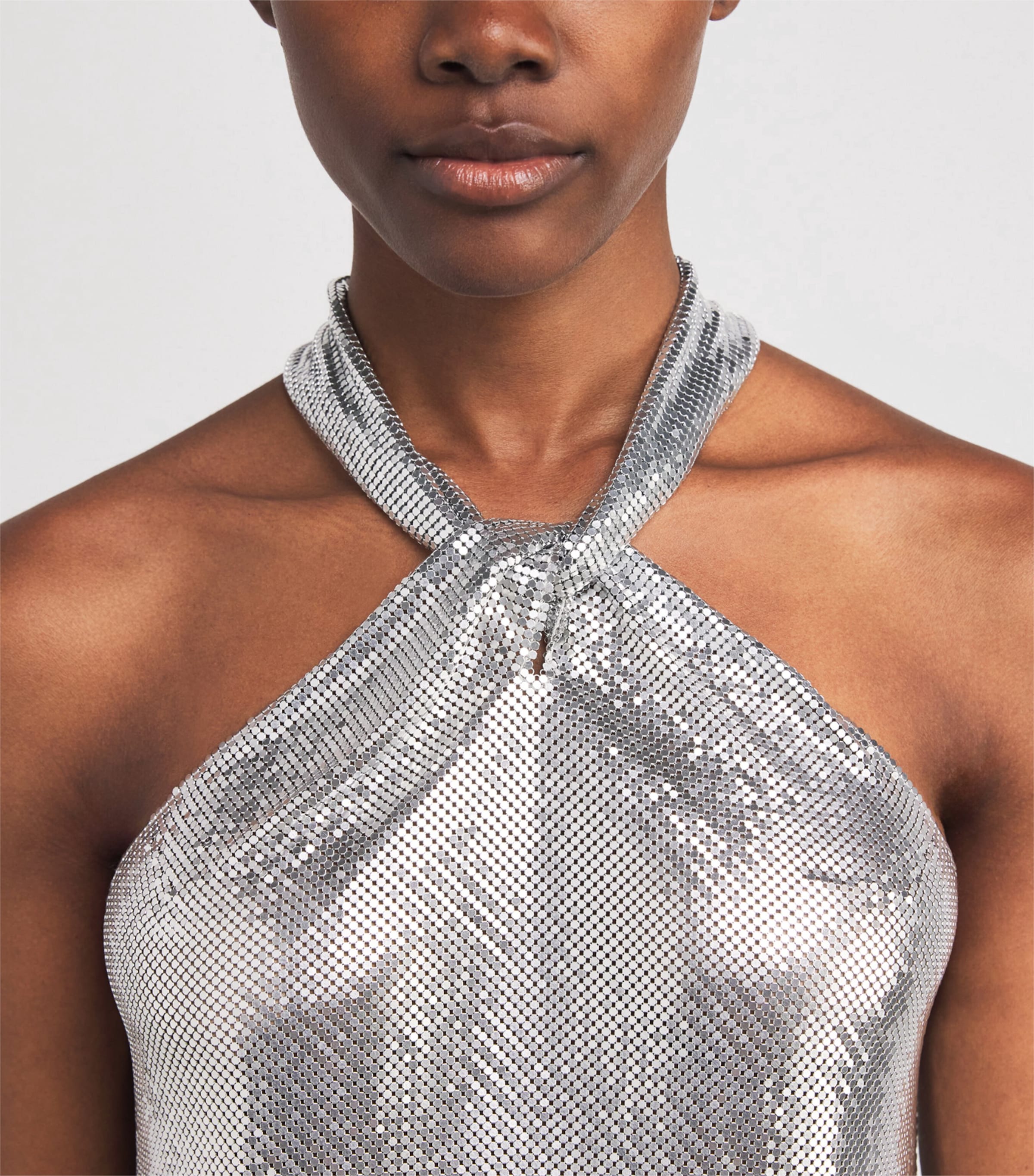 Chainmail Halterneck Top P040 SILVER Image 6