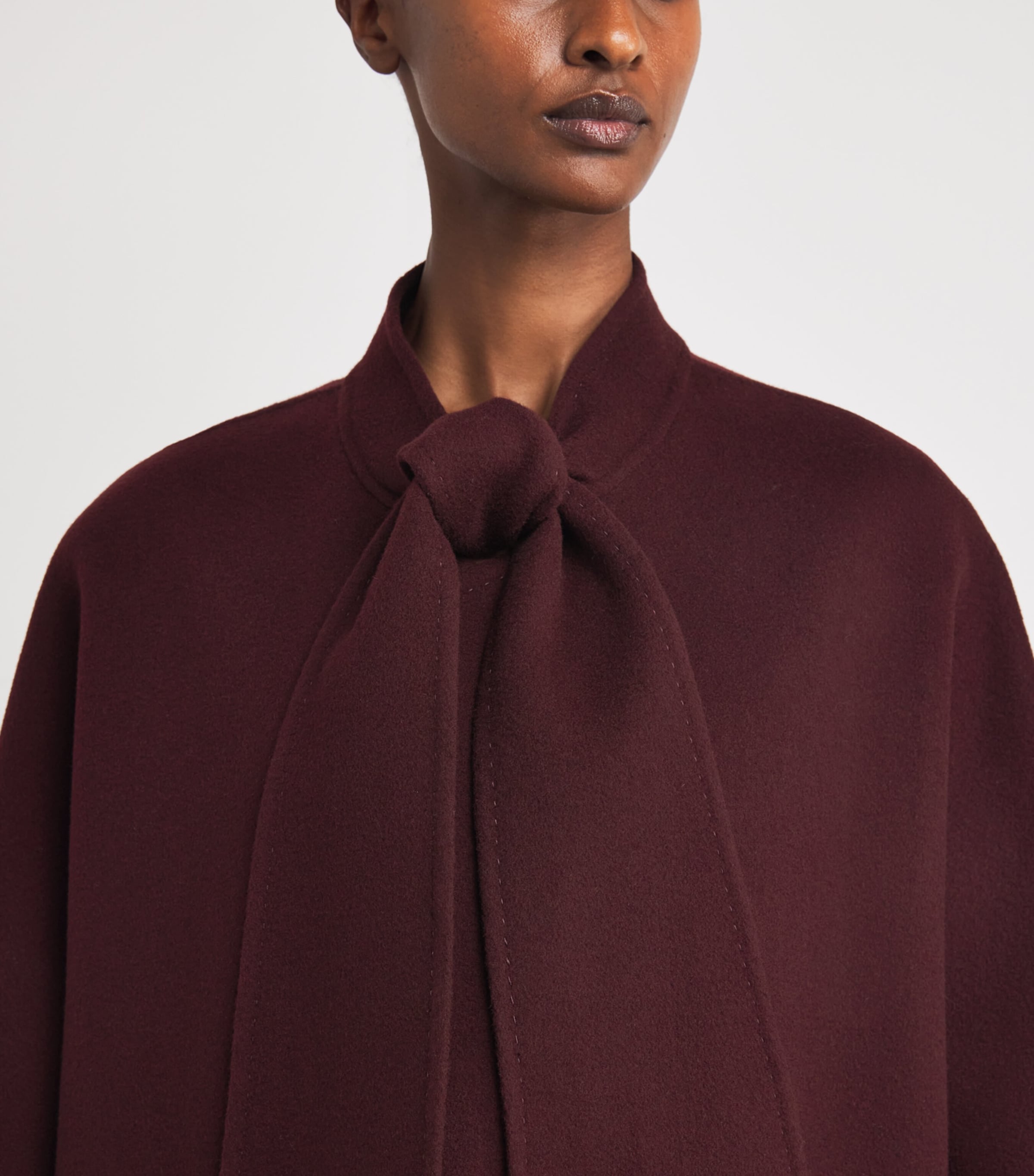 Cashmere Belleville Trench Coat BORDEAUX Image 6