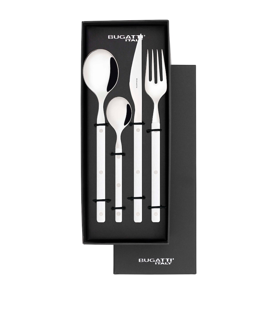 Bugatti Stainless Steel Allegra 24-Piece Cutlery Set White Image 2
