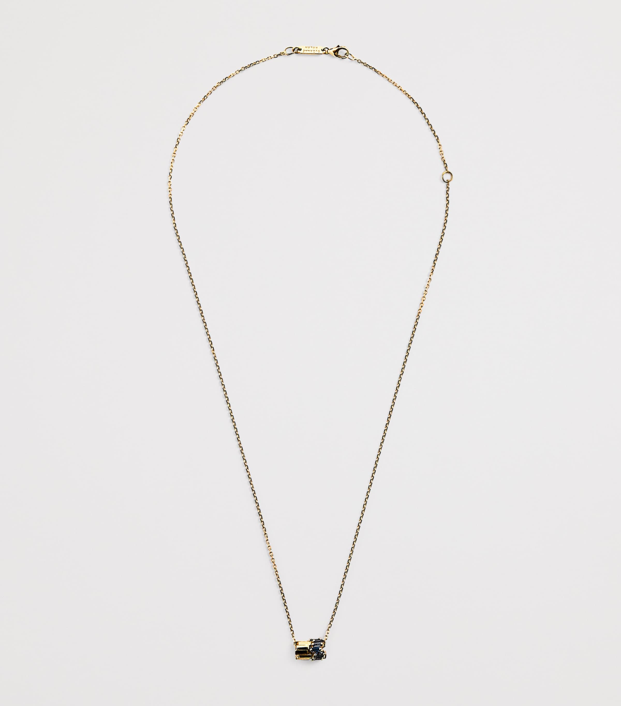 Yellow Gold and Sapphire Infinite Pendant Necklace 18K YG/LB Image 3