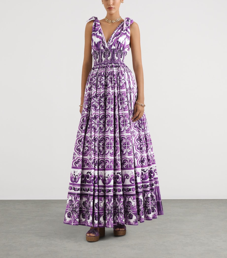 Printed Maxi Dress MIX MAIOLICA VIOLA Image 2