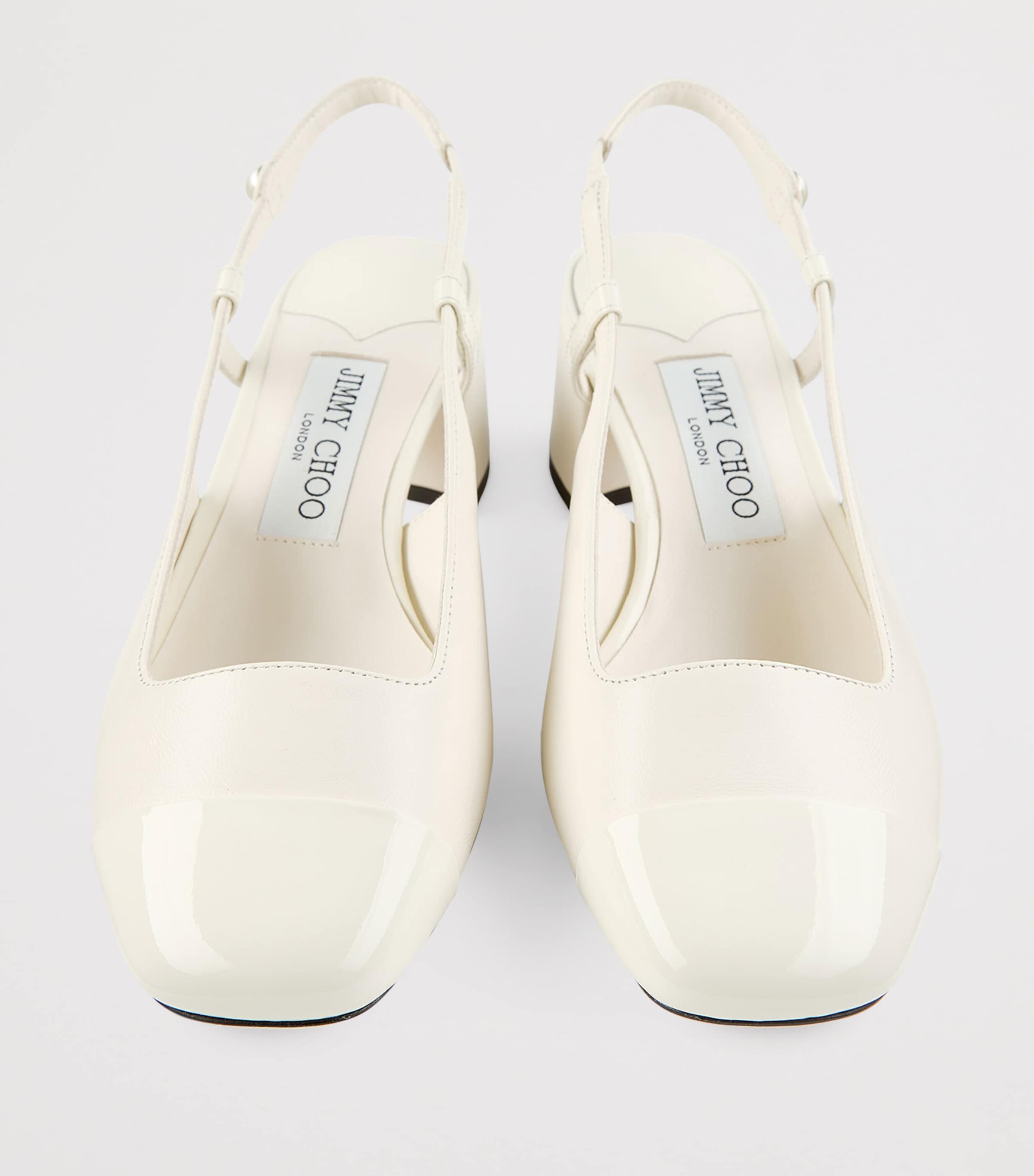 Elisa 45 Leather Slingback Pumps LATTE/LATTE Image 3