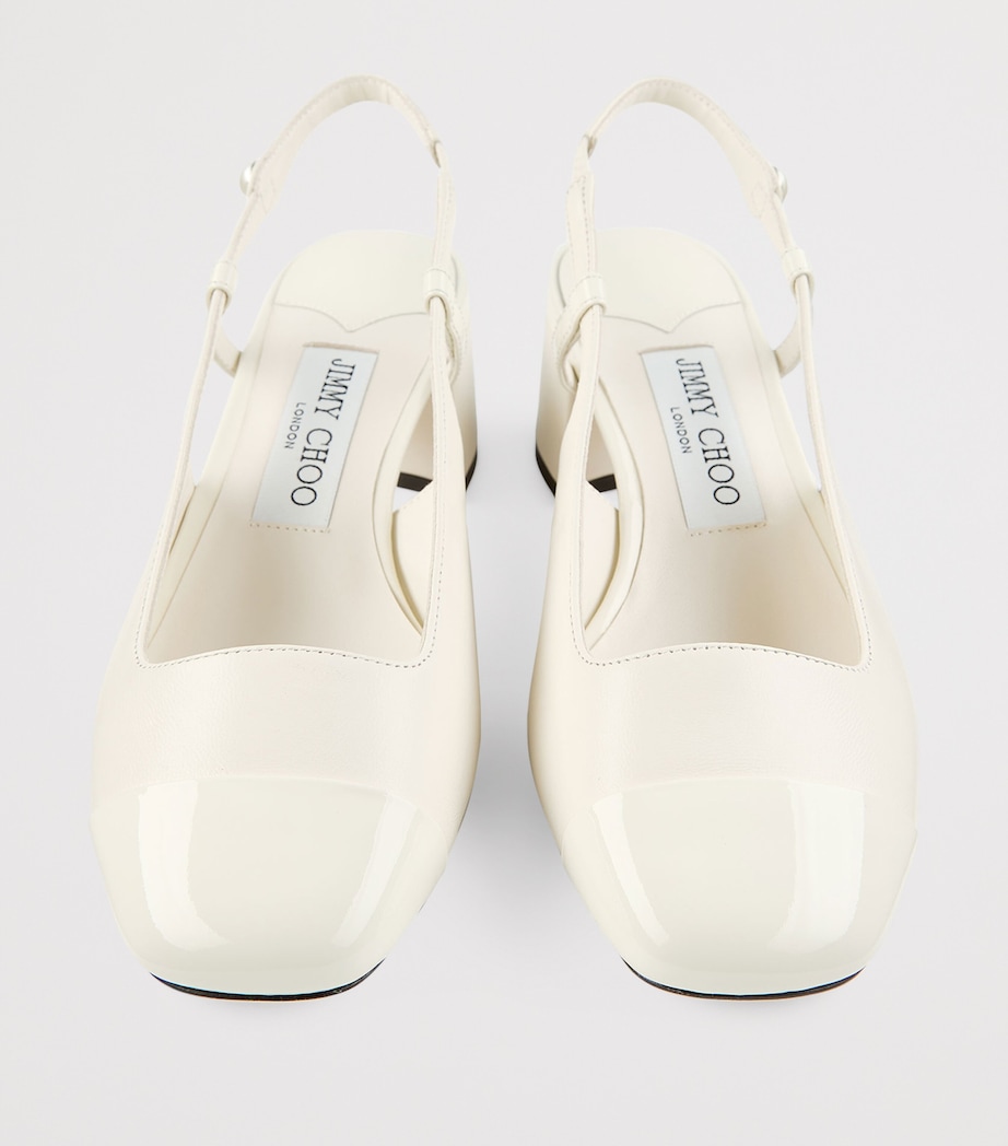 Elisa 45 Leather Slingback Pumps LATTE/LATTE Image 3