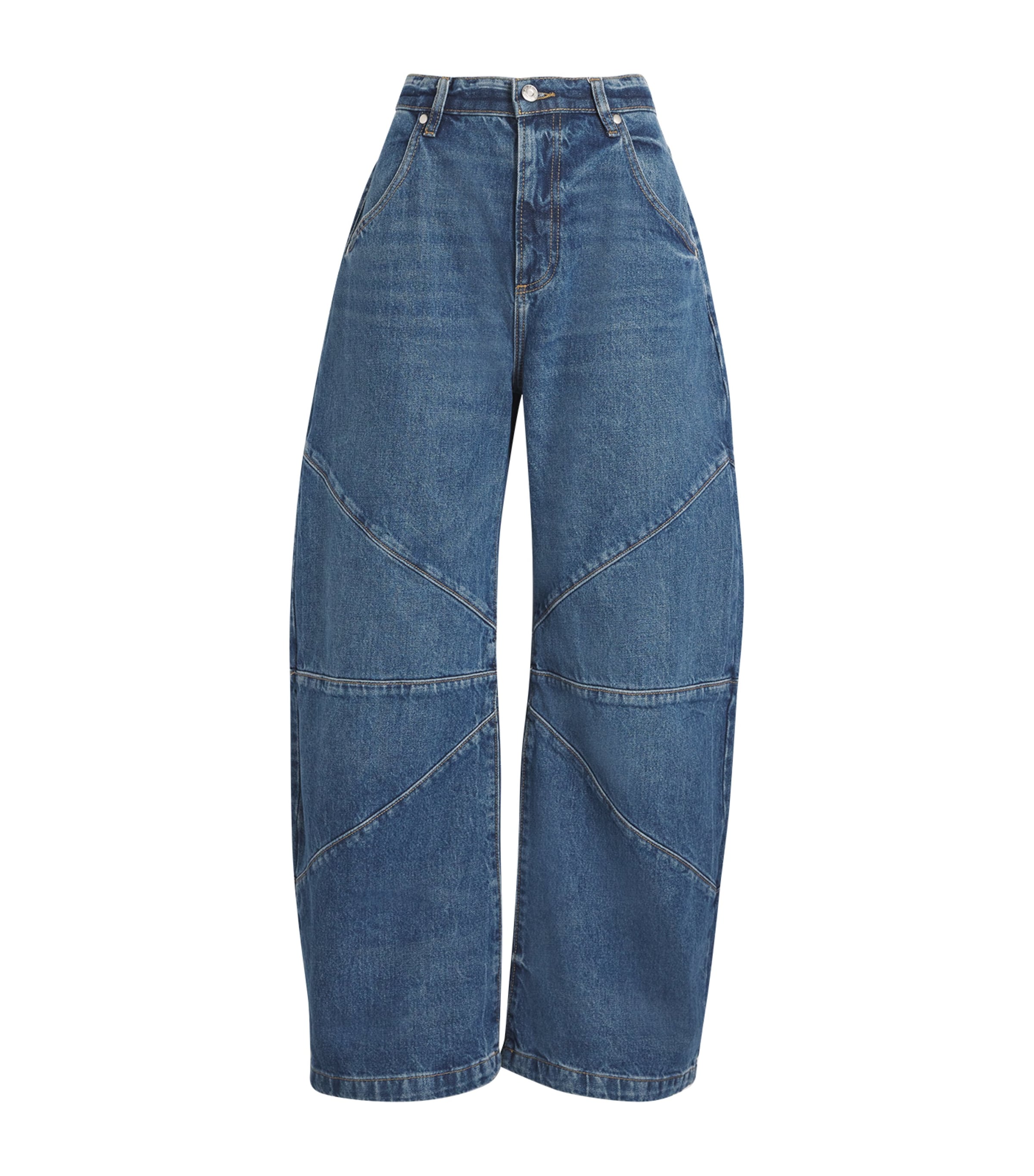 EB DENIM CROPPED FREDDY BARREL-LEG JEANS