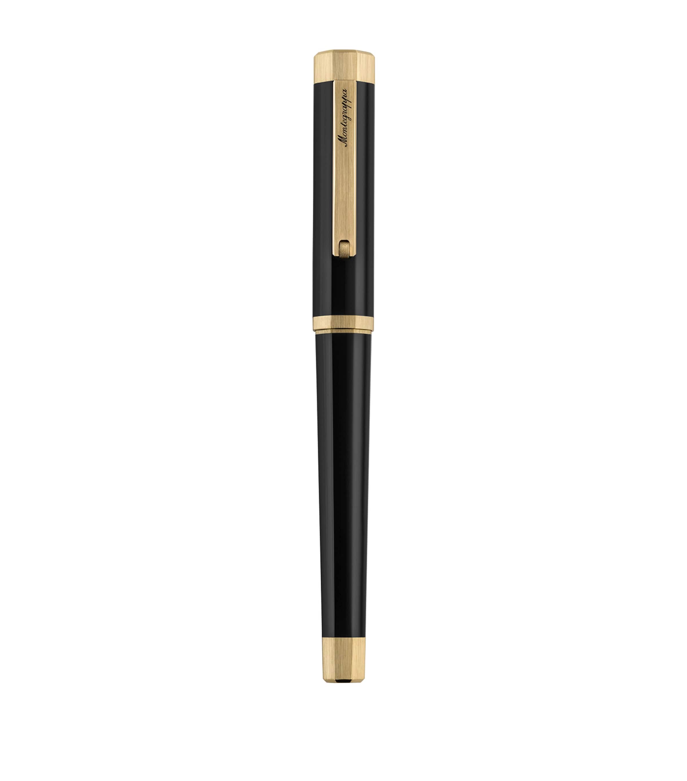 Yellow Gold-Trim Otto Fountain Pen BLACK Image 1