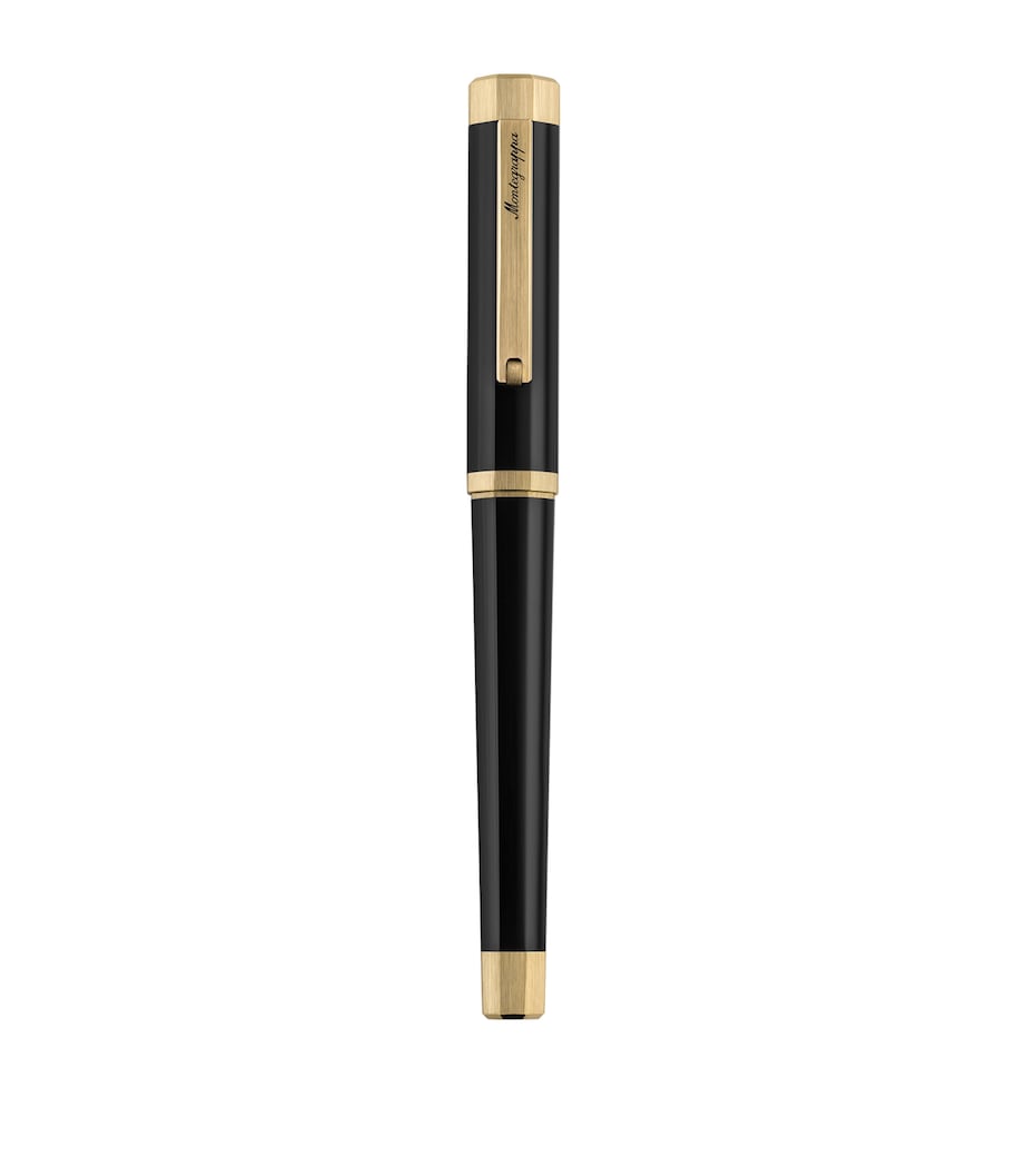 Yellow Gold-Trim Otto Fountain Pen BLACK Image 1