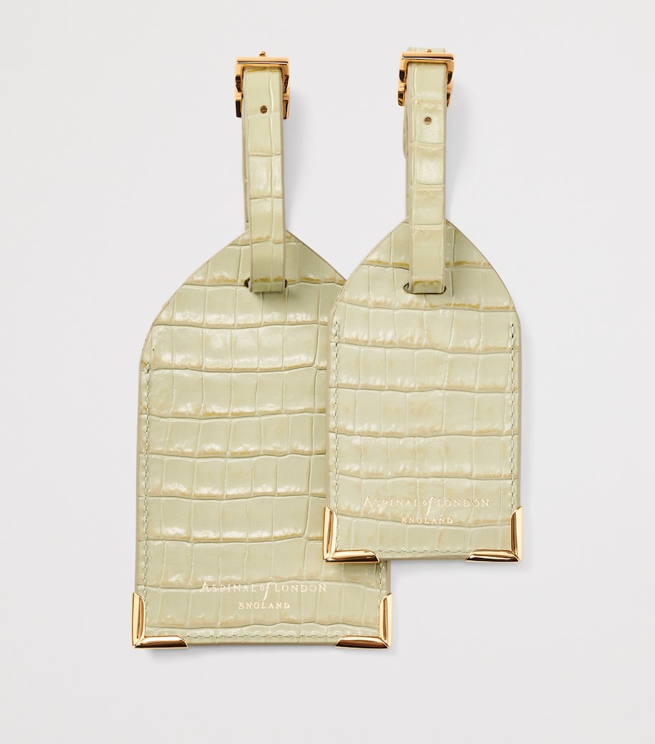 Leather Luggage Tags (Set of 2) PISTACHIO Image 2