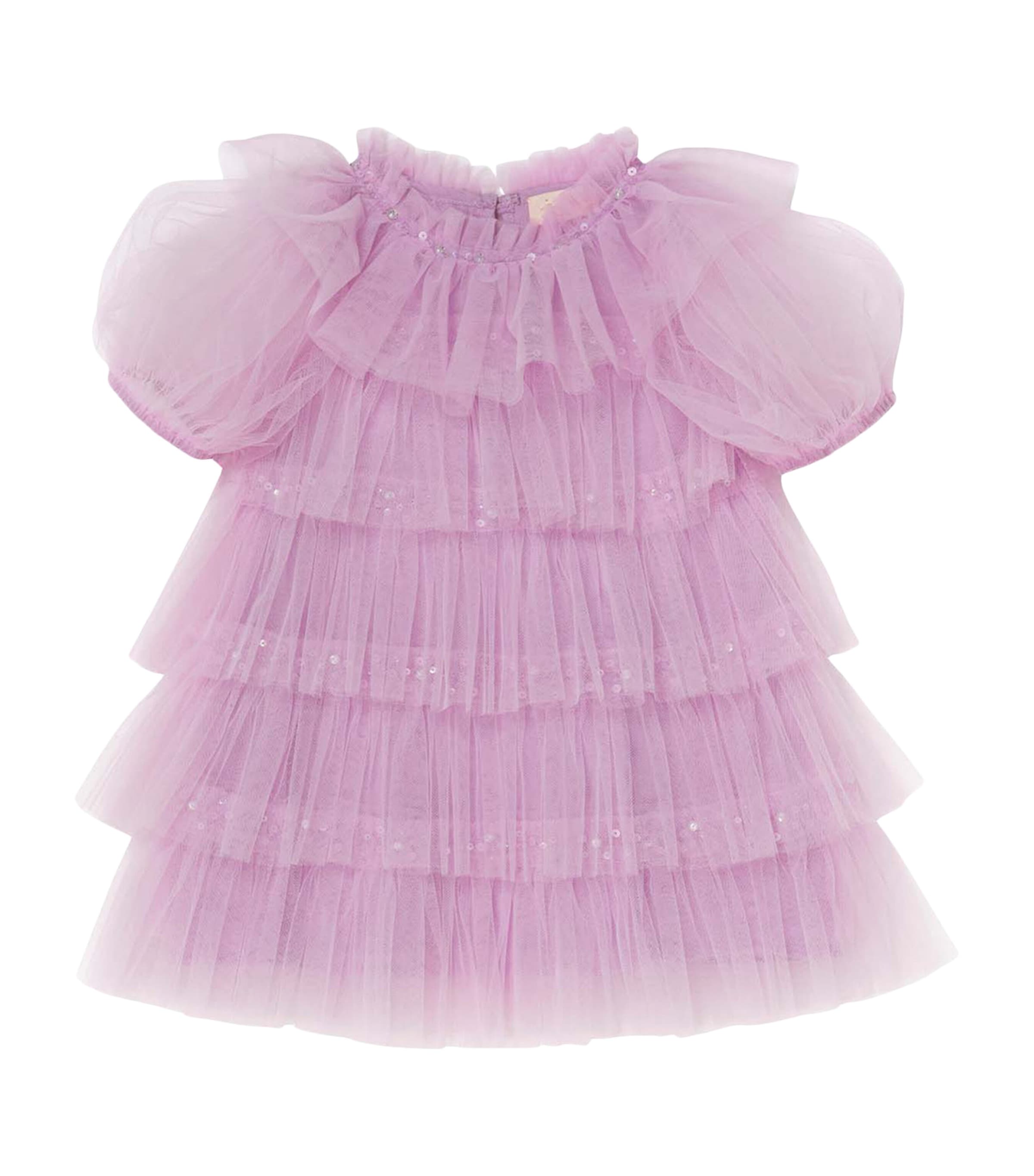 Tutu Du Monde Tulle Love Parade Dress (0-24 Months) Orchid Bouquet Image 1