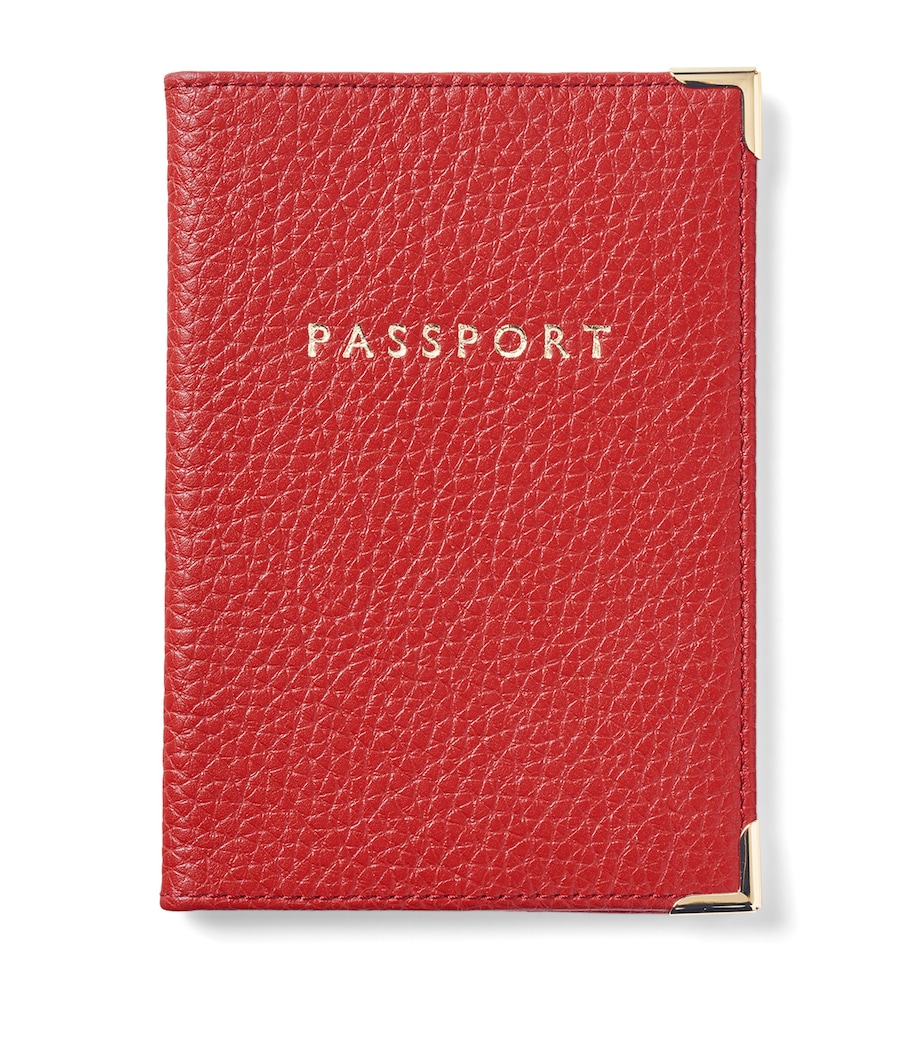Aspinal Of London Leather Passport Cover Cardinalred Image 1