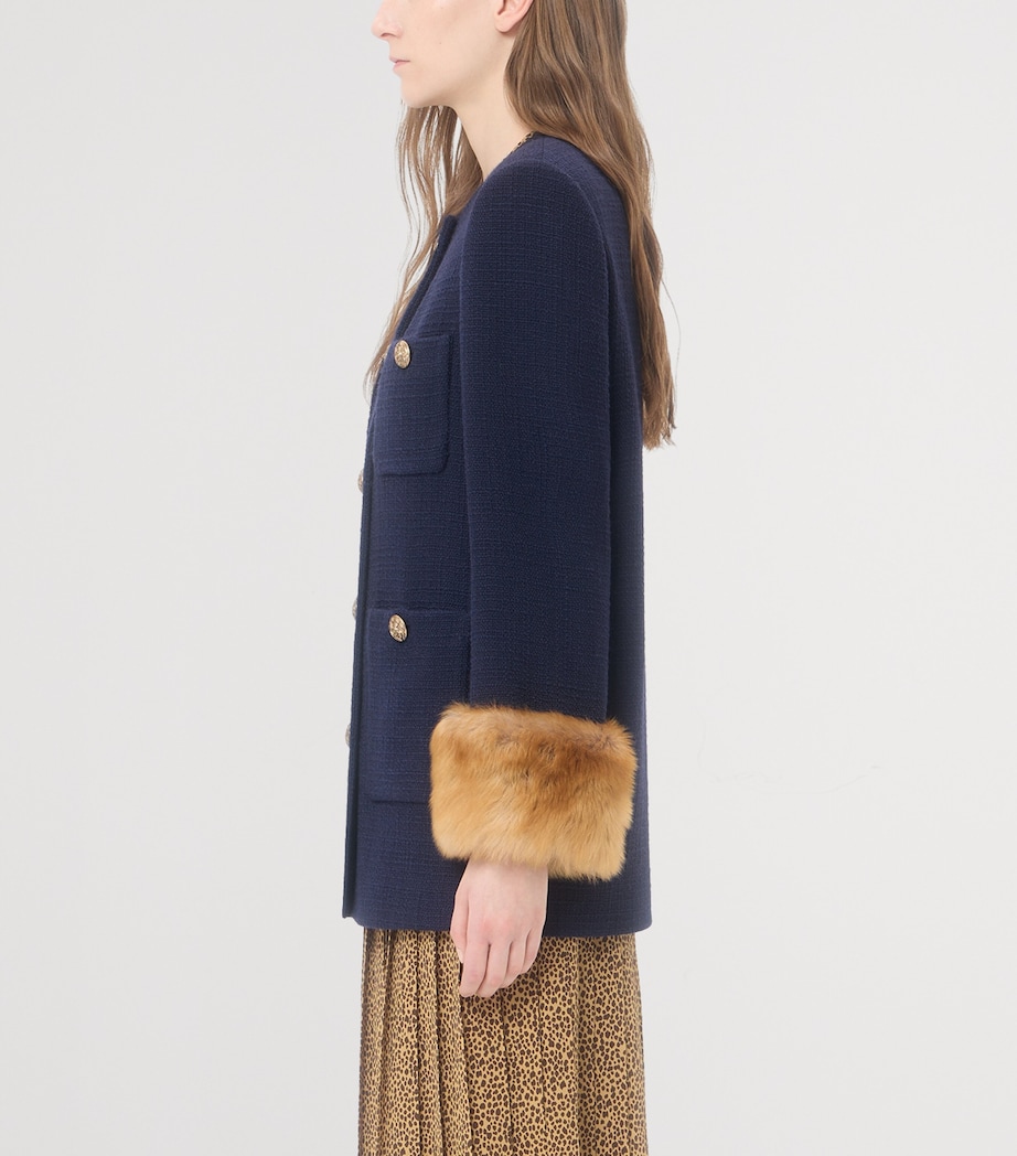 Valentino Womens Virgin Wool Peacoat Ysy Image 4