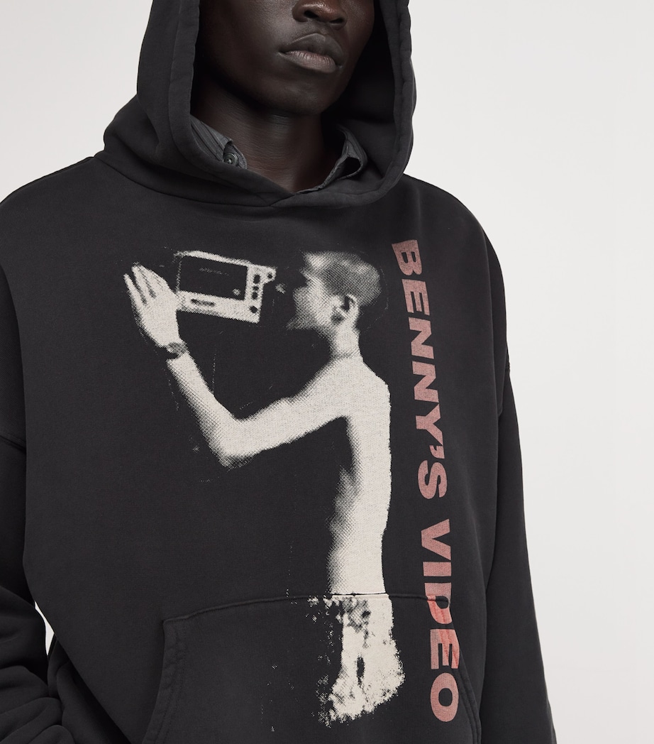 Enfants Riches Déprimés Mens Cotton Benny’s Video Hoodie Faded Black Image 6