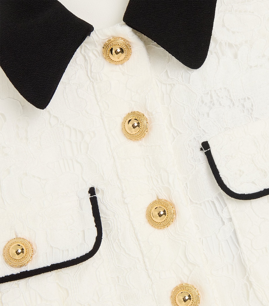 Lace Contrast-Collar Dress (3-12 Years) WHITE Image 3