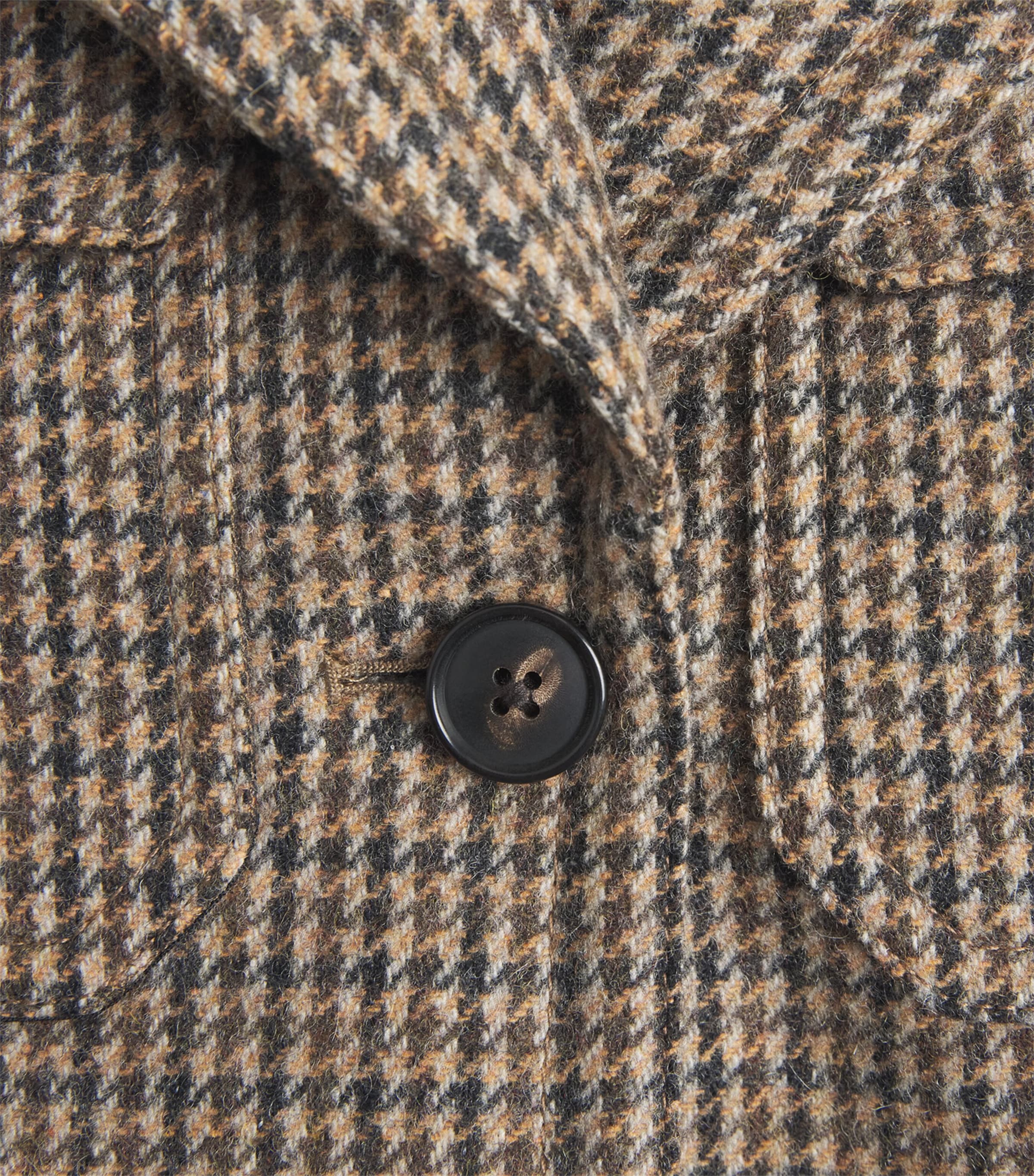 ME+EM Womens Wool-Blend Houndstooth Jacket Pecan Brown Multi Image 6