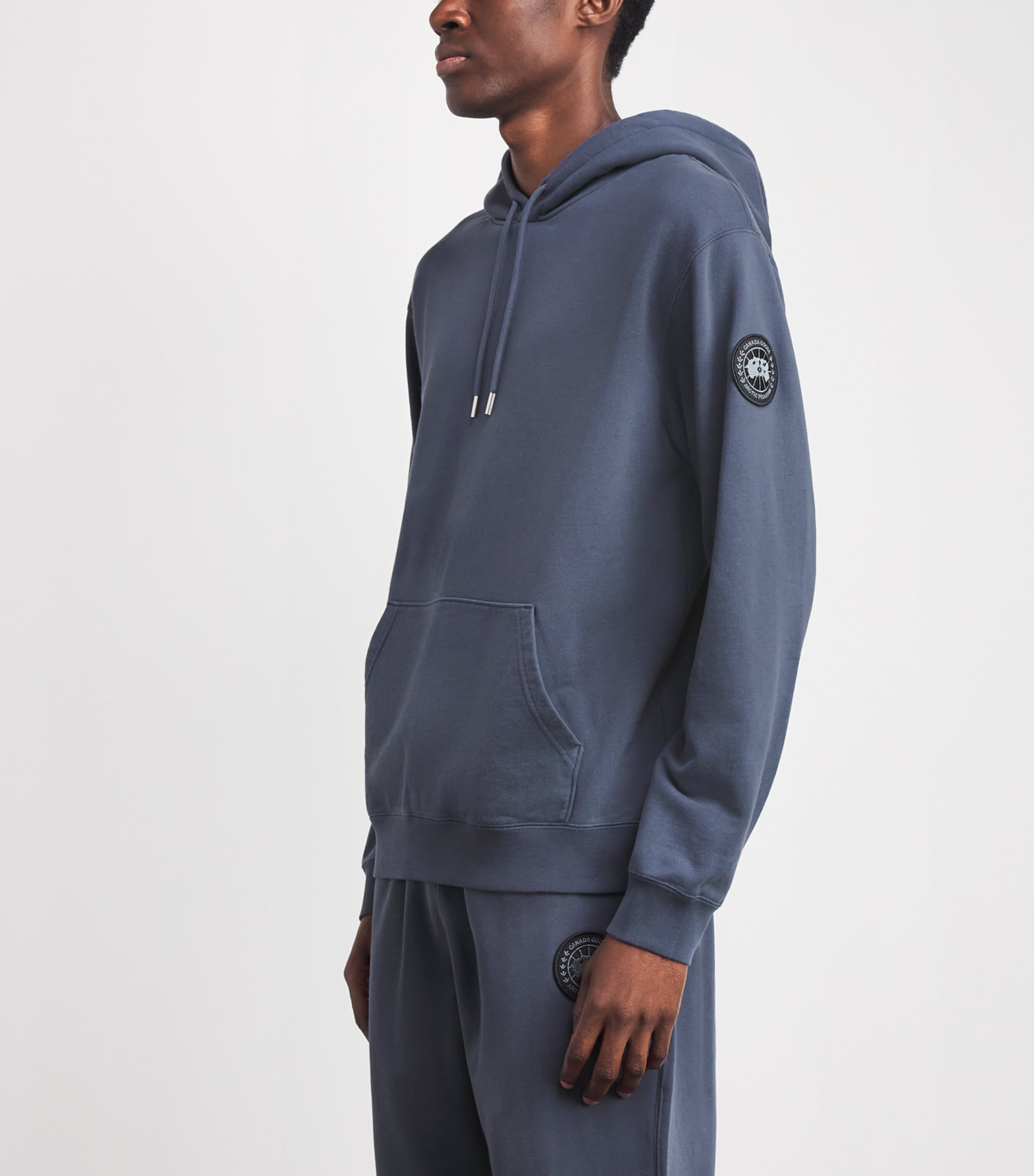 Canada Goose Mens Organic Cotton Loon Hoodie Dusk Blue Image 4