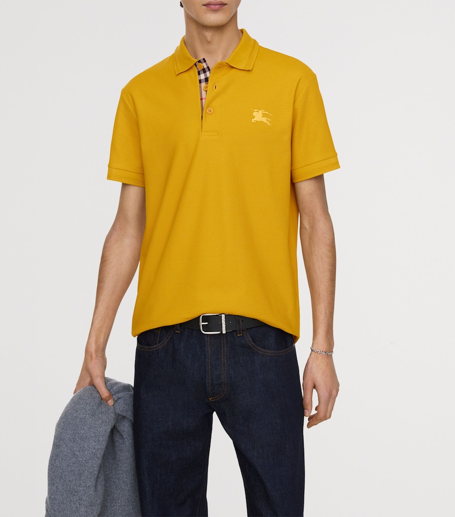 Burberry Mens Cotton Polo Shirt Pear Image 2