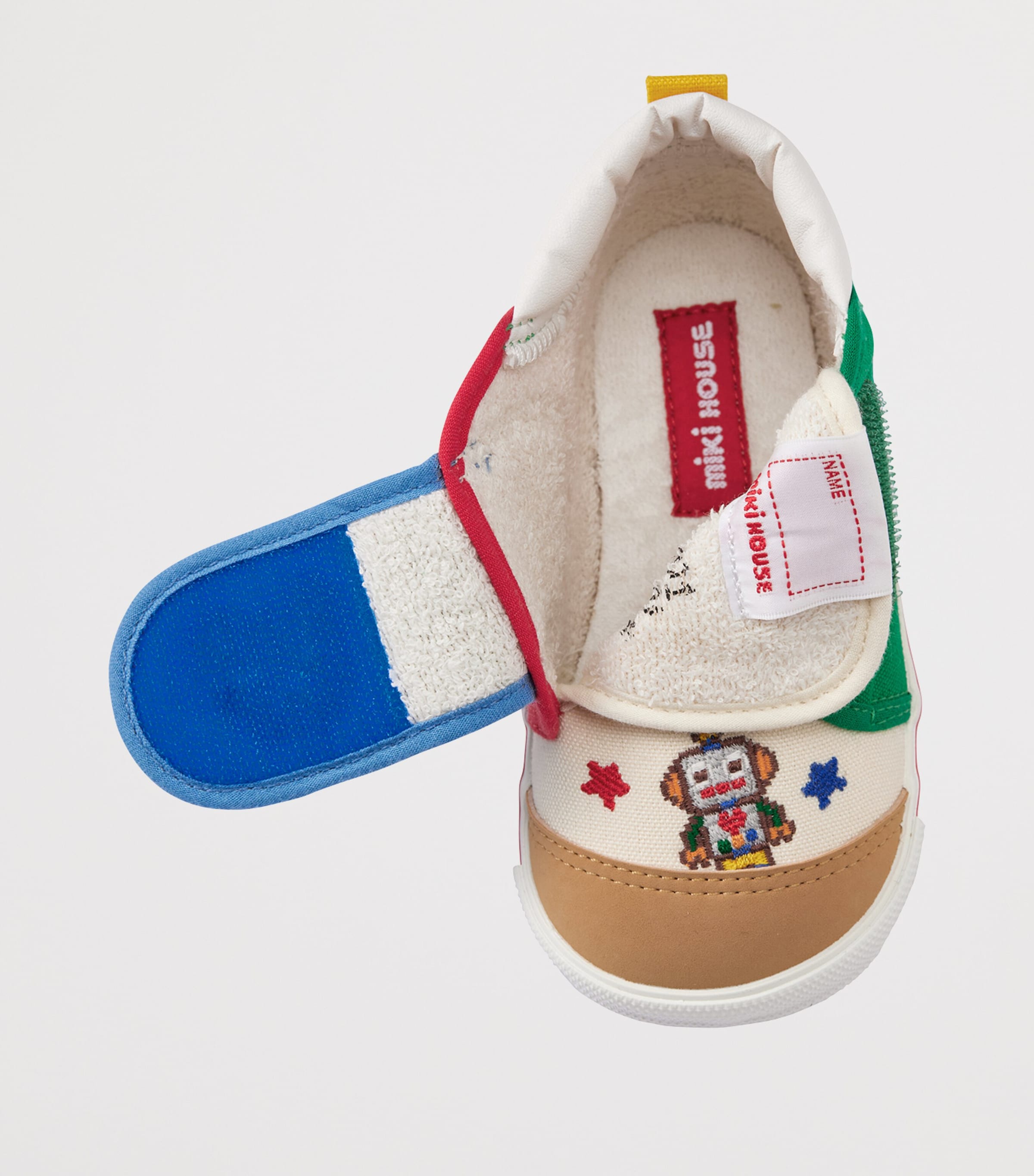 Miki House Canvas Embroidered Velcro Sneakers Image 5