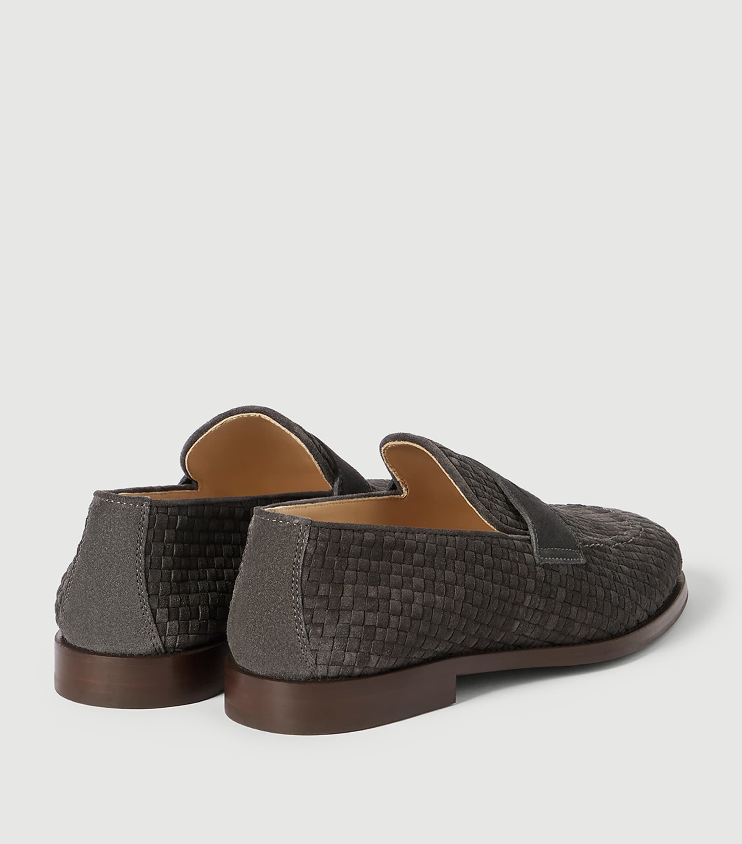 Brunello Cucinelli Suede Woven Loafers Image 6