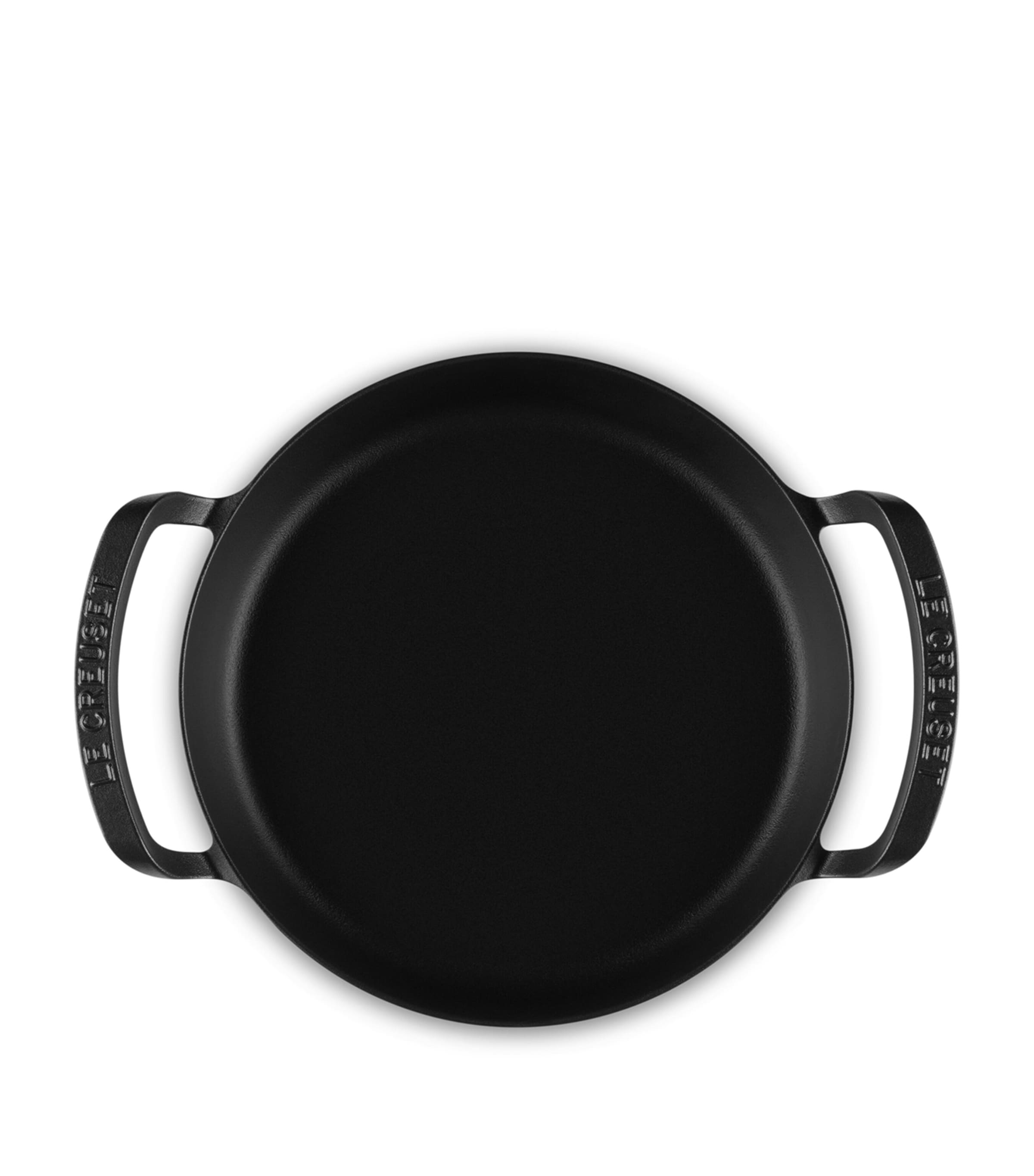 Le Creuset Cast Iron BBQ Shallow Casserole Dish (28cm) Matt Black Image 4