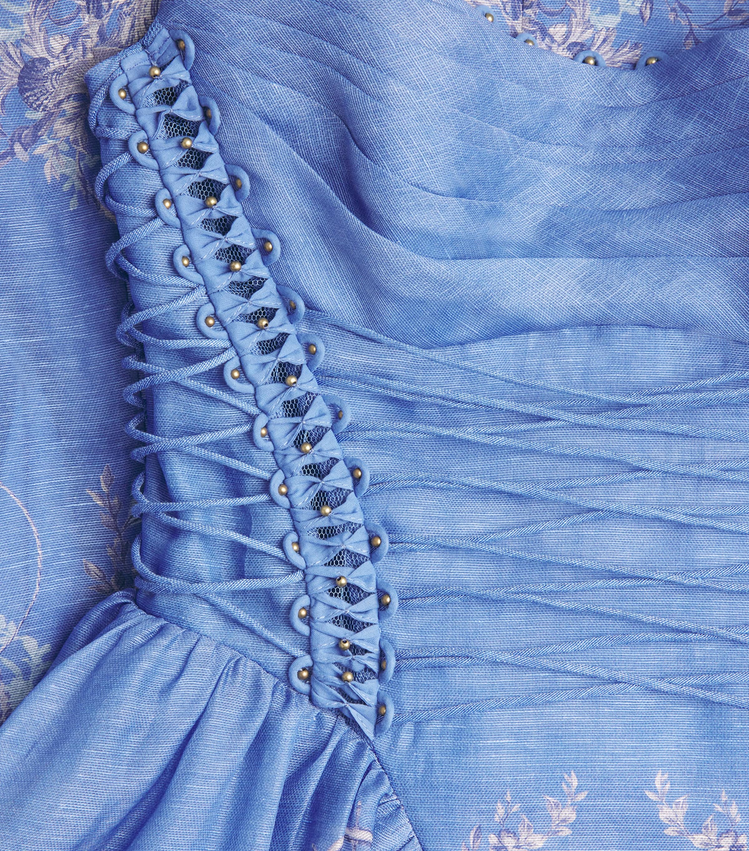 Linen-Silk Midi Dress BLME BLUE MERMAID Image 5