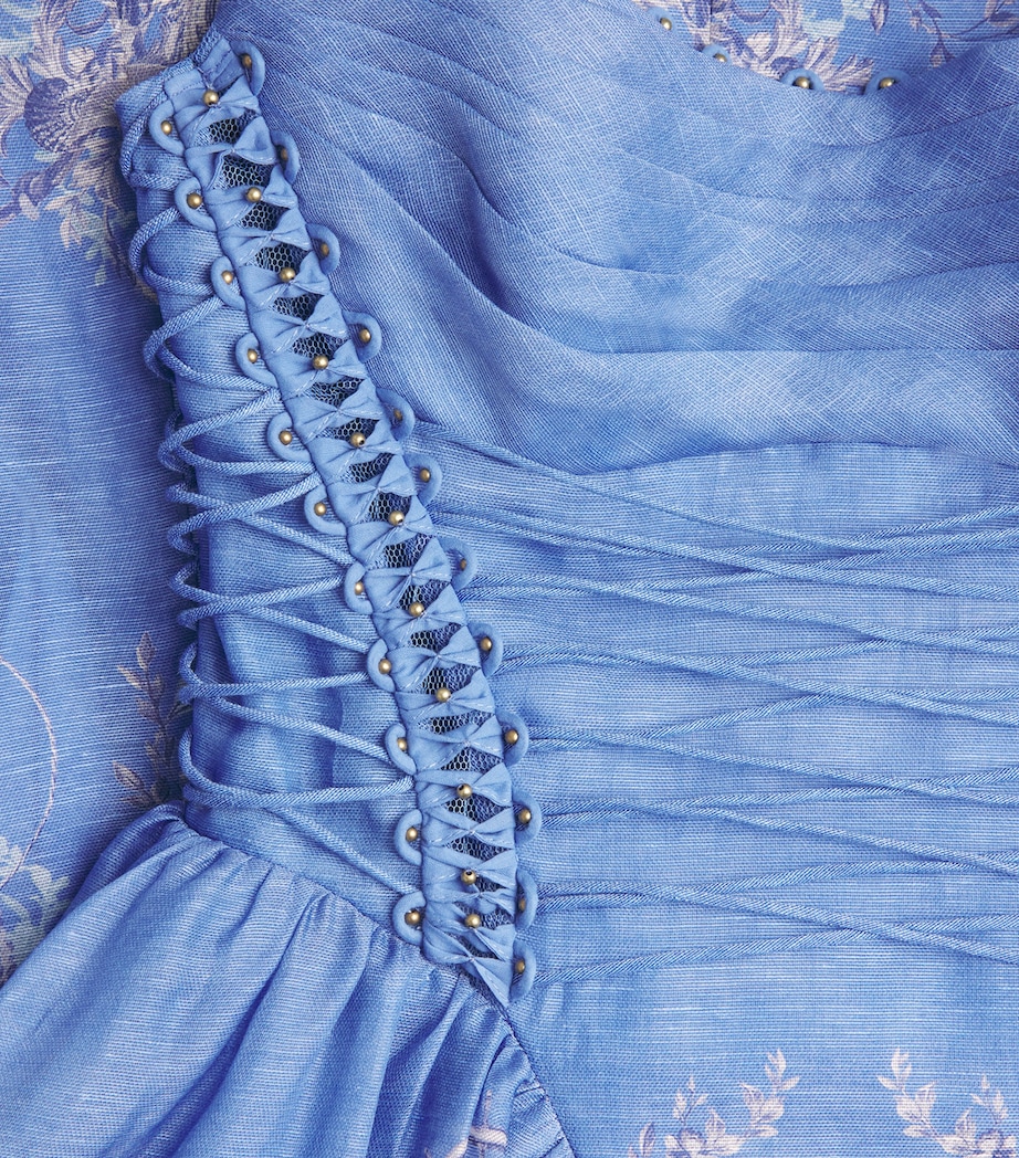 Linen-Silk Midi Dress BLME BLUE MERMAID Image 5