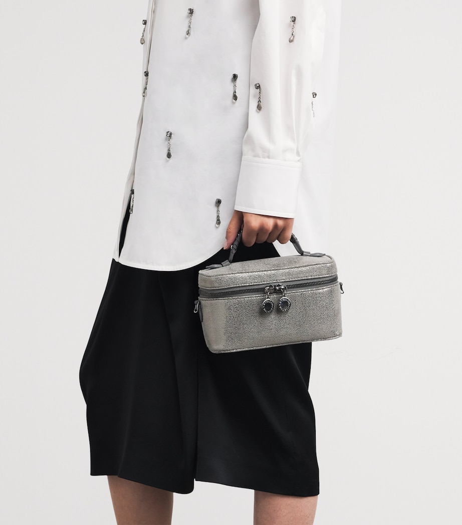 Metallic Falabella Cosmetic Case 1113 STEEL GREY Image 5