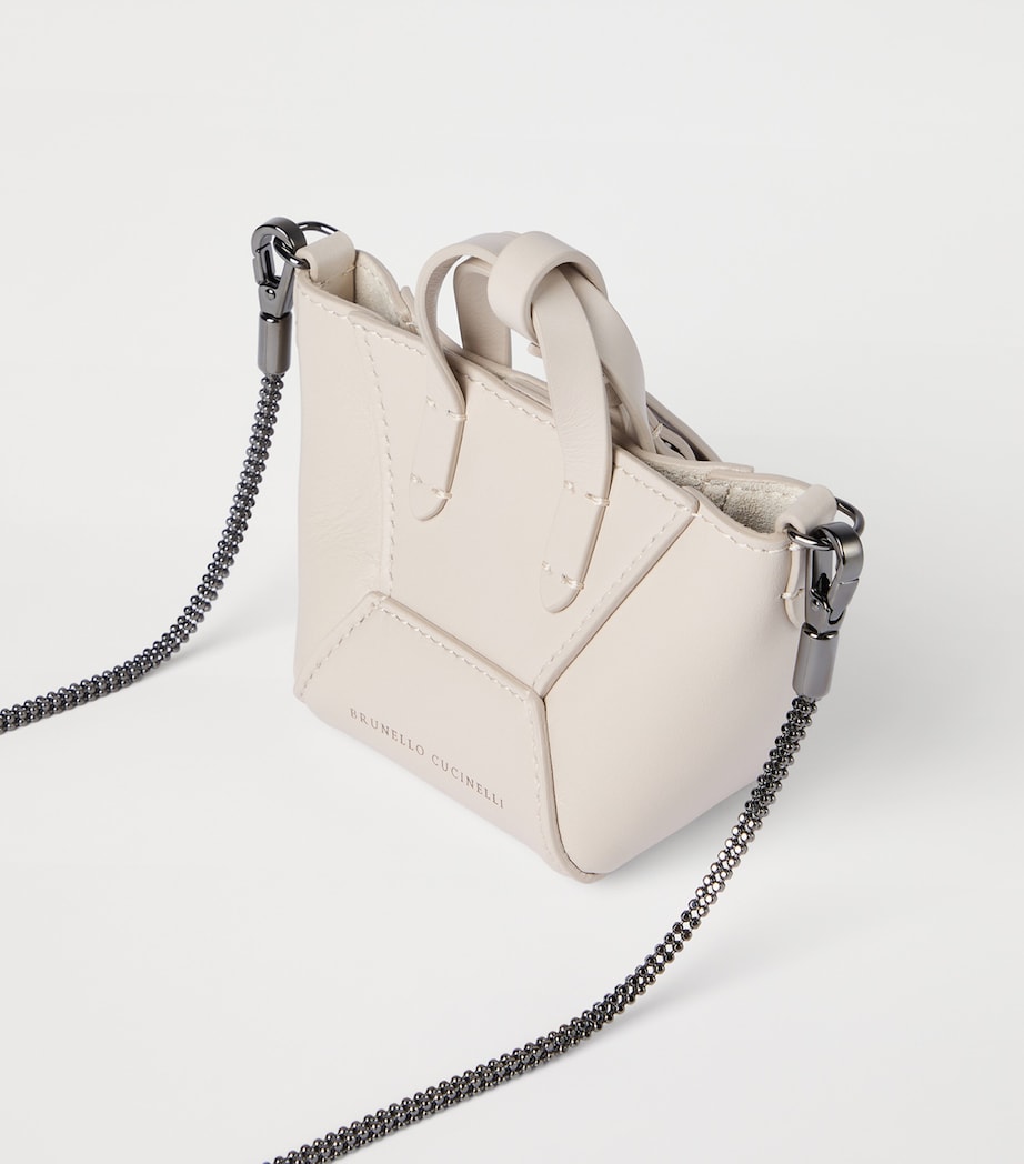 Brunello Cucinelli Mini Leather BC Duo Tote Bag Image 4