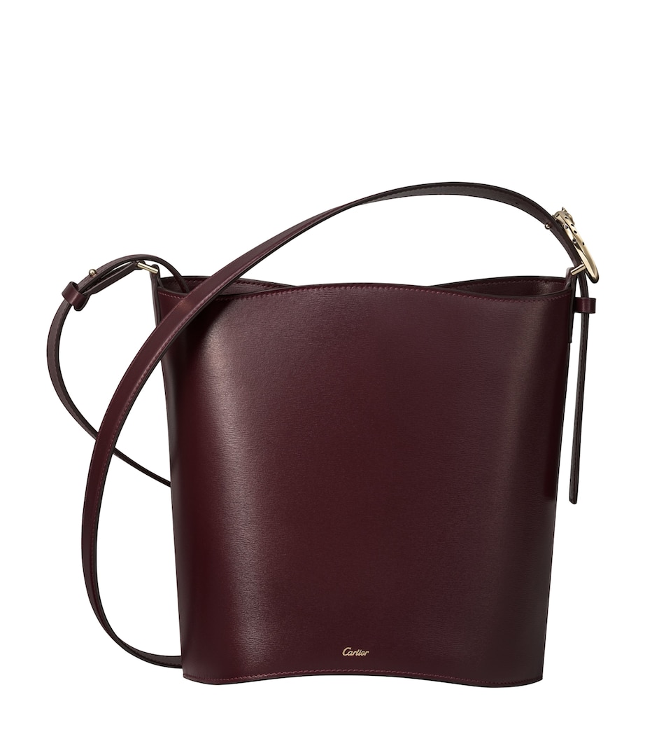 Small Leather Panthère C de Cartier Bucket Bag GRAPE Image 1