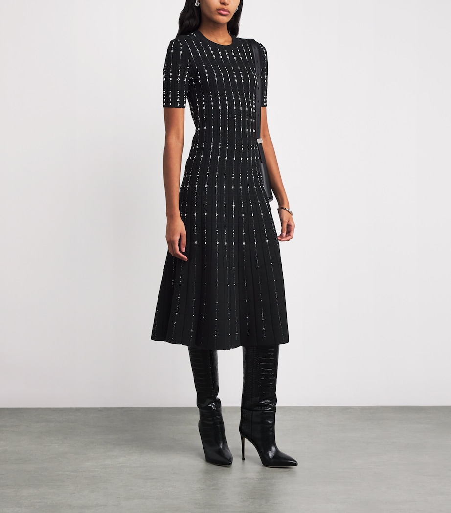 Fragmented Stripes Dress BLACK/IVORY Image 2