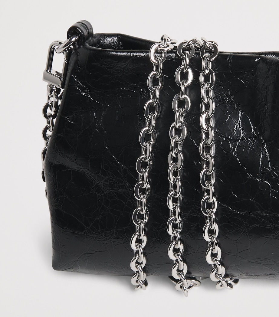 Maje Leather Miss M Clutch Bag Black Image 5