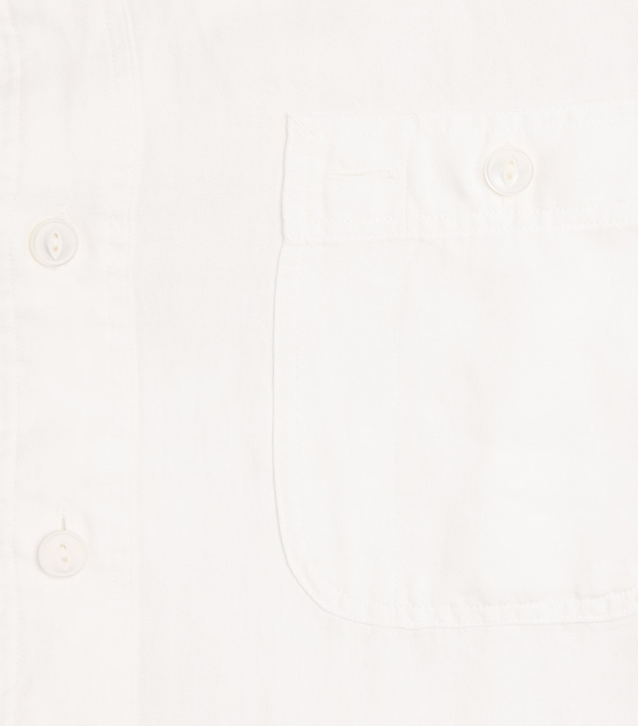 Polo Ralph Lauren Mens Linen-Silk Classic Fit Shirt White Image 6