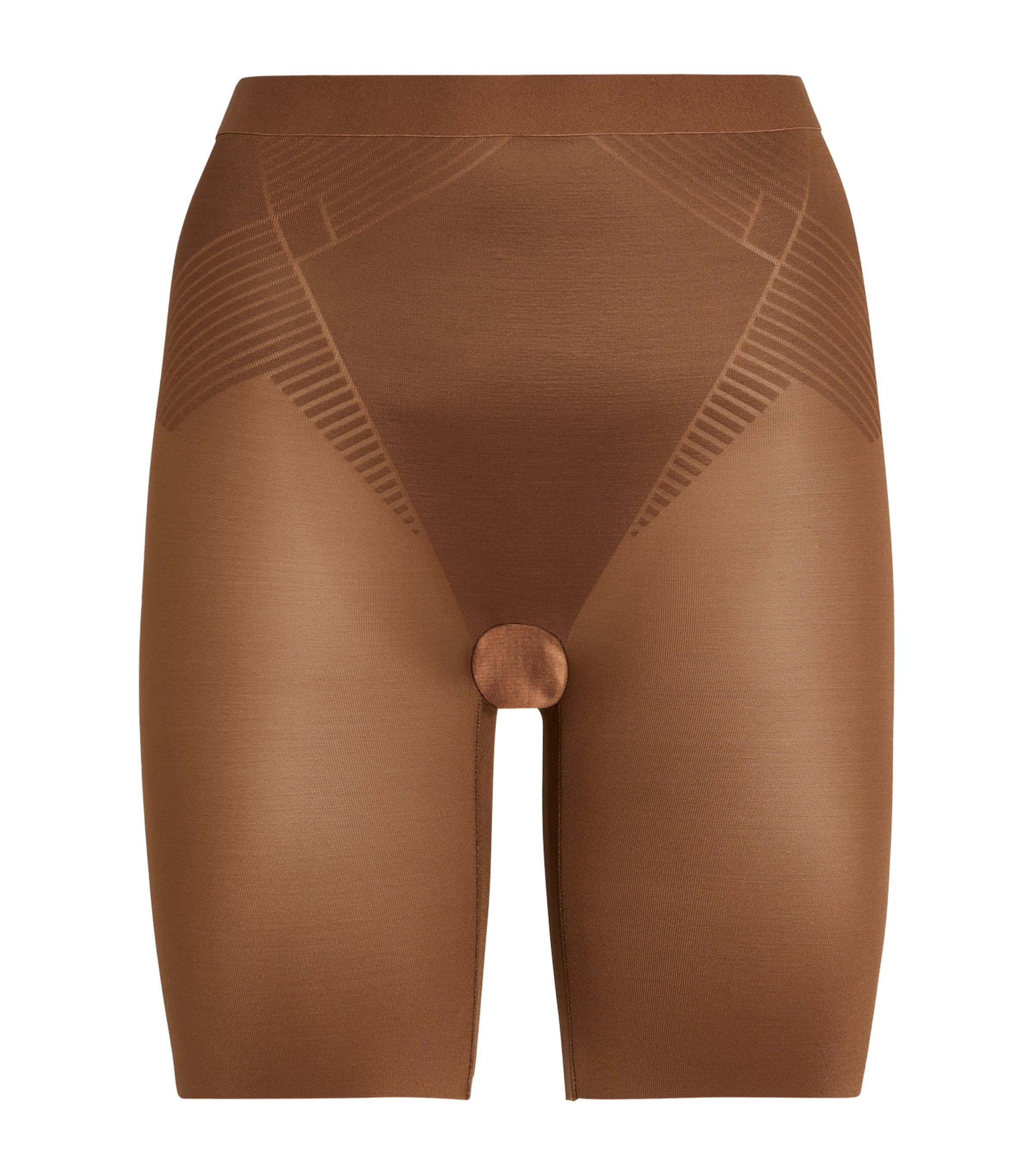 Spanx Mid-thigh Shorts - Medium Control In Brown