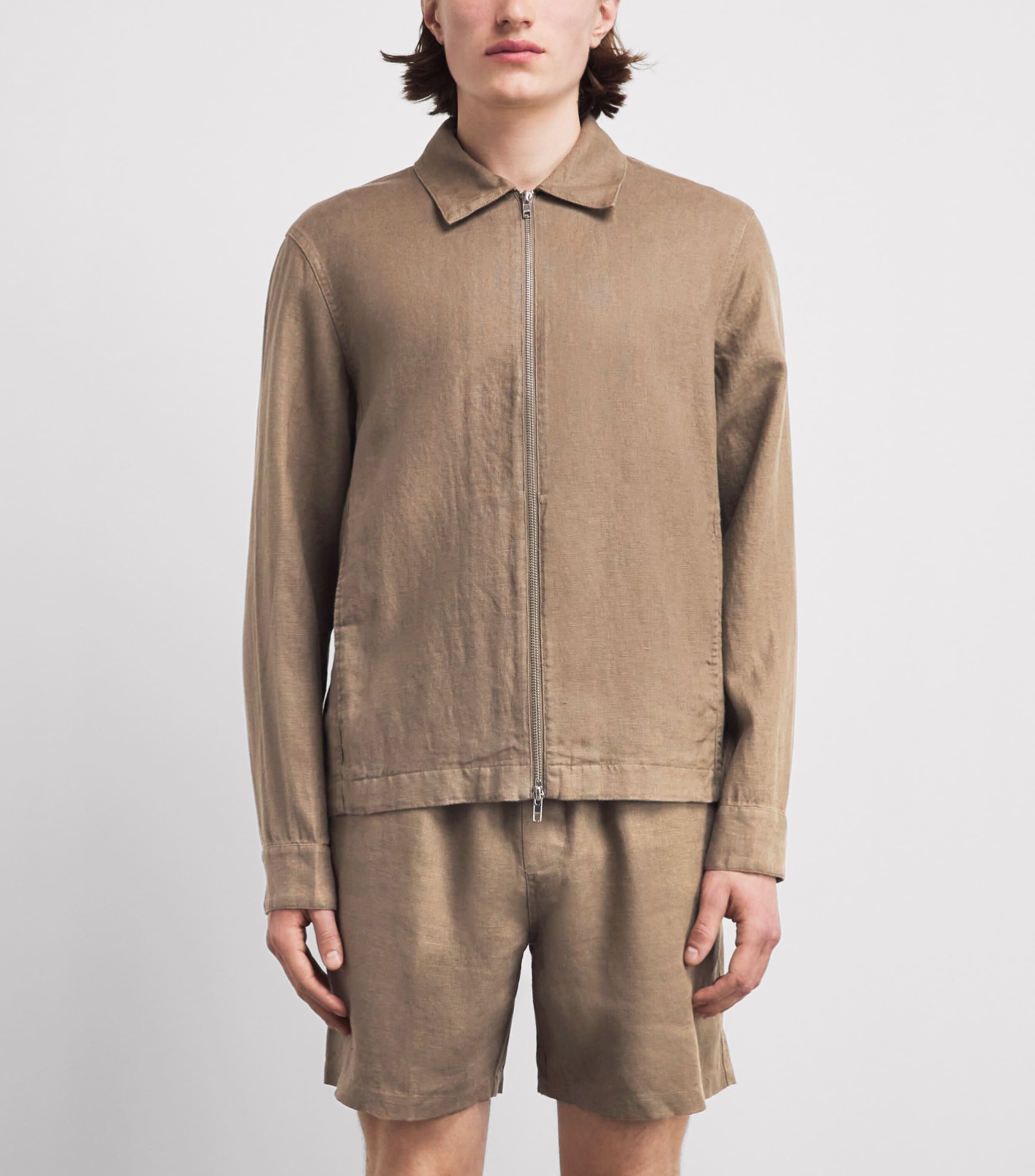 NN07 Mens Linen Alban Jacket Clay Mirage Image 4