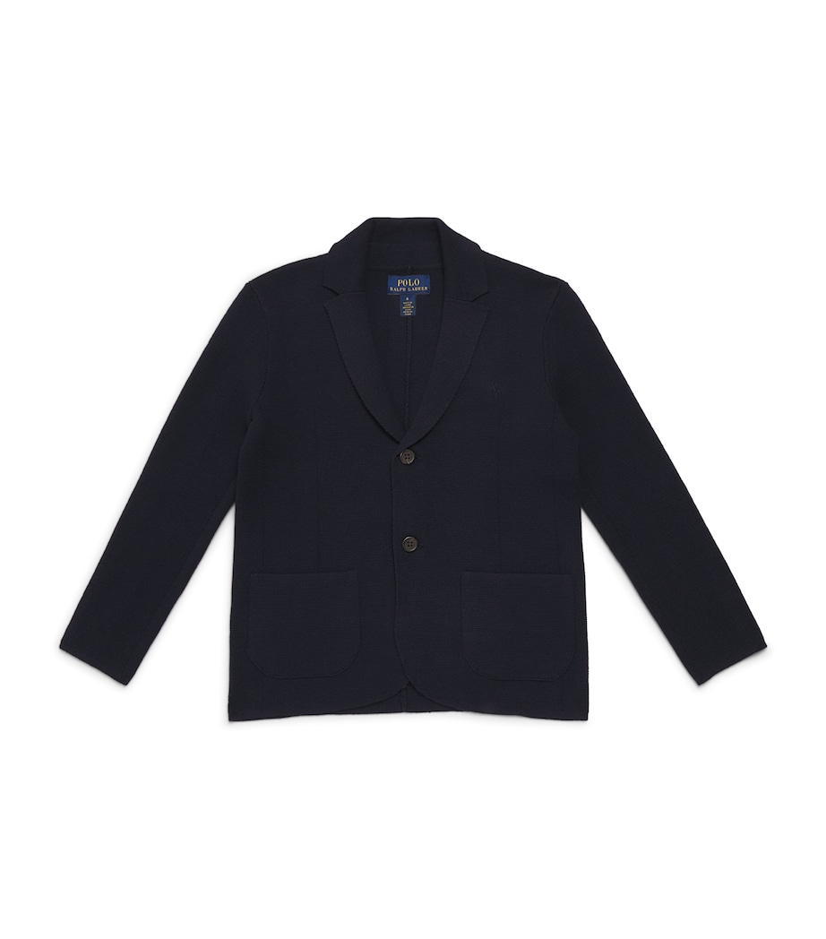 Cotton Blazer-Style Cardigan (2-7 Years) RL NAVY Image 1