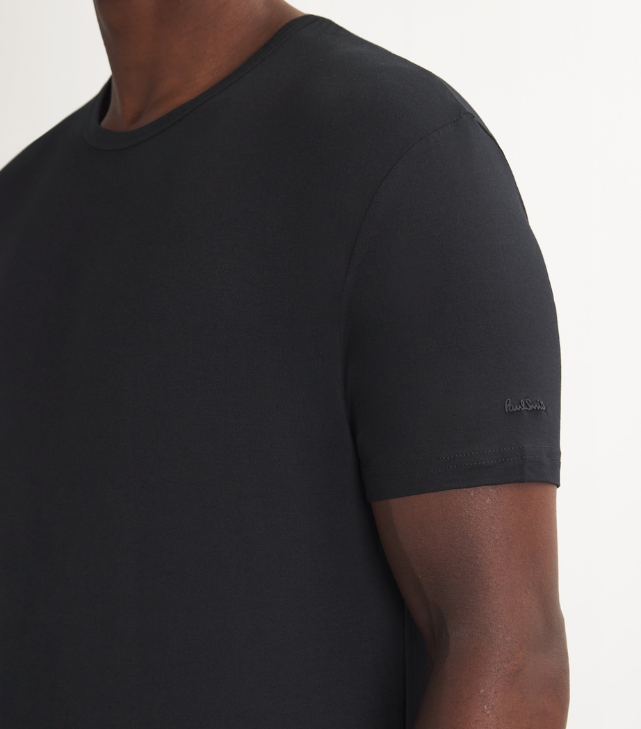 Modal-Blend Lounge T-Shirt (Pack of 3) 79 BLACK Image 7