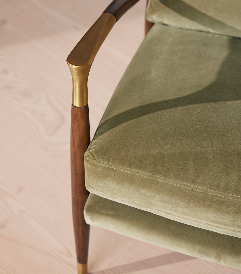 Soho Home Velvet Theodore Armchair Lichen Image 5