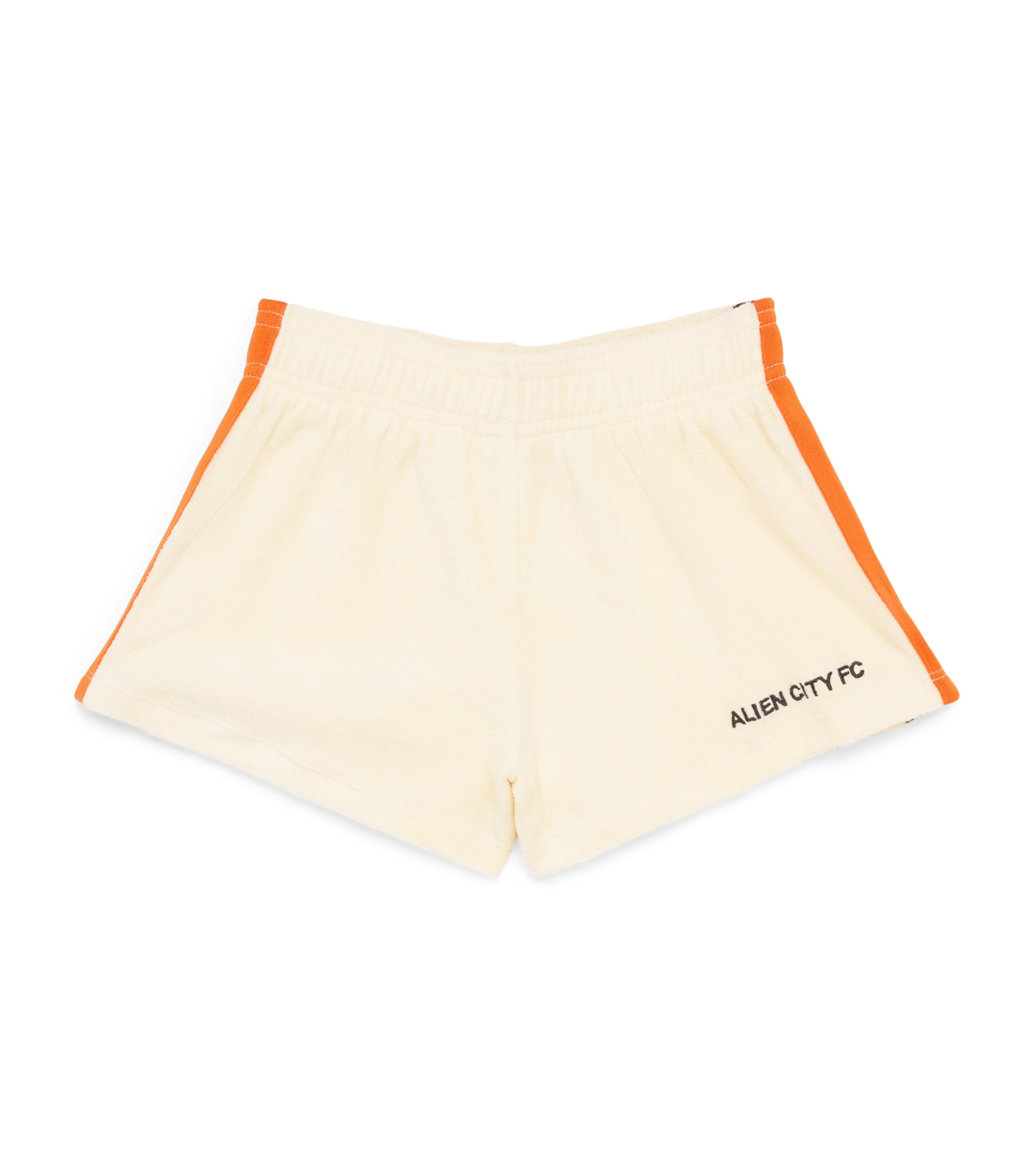 Mini Rodini Organic Cotton Alien City FC Sweatshorts (3-11 Years) Off White Image 1
