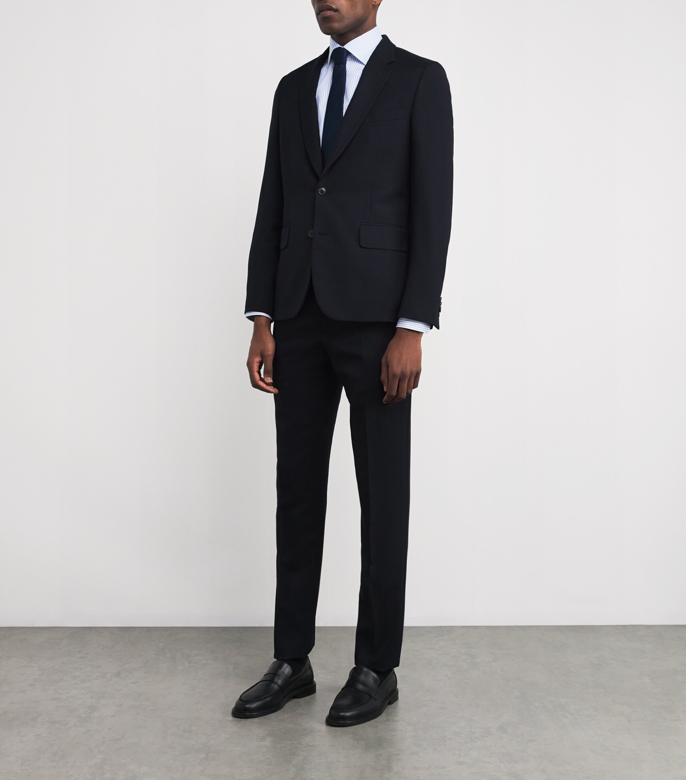 Eton Mens Cotton-Lyocell Stripe Shirt Light Blue Image 2