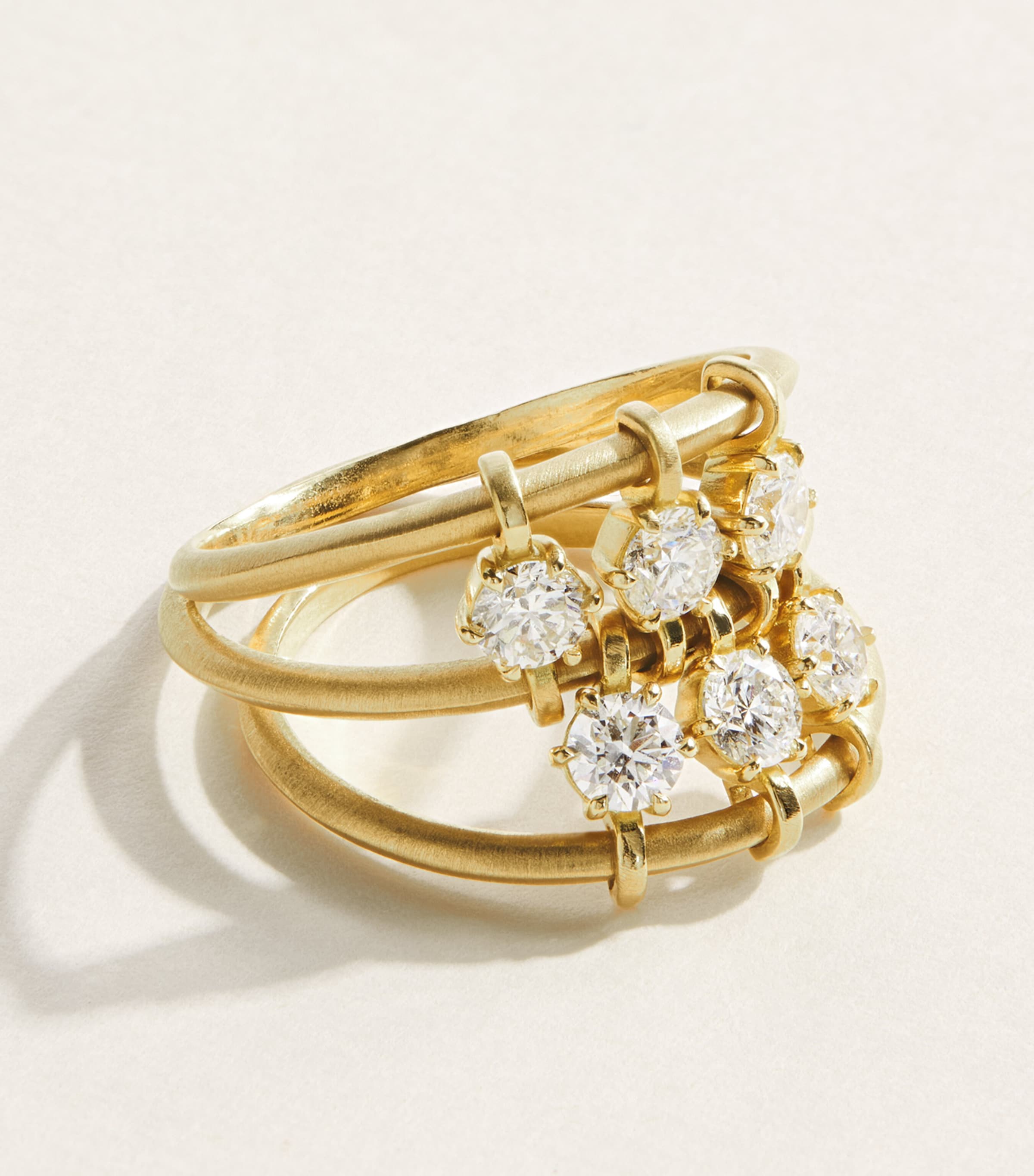 Jade Trau Yellow Gold and Diamond Penelope Ring Yellow Gold Image 3